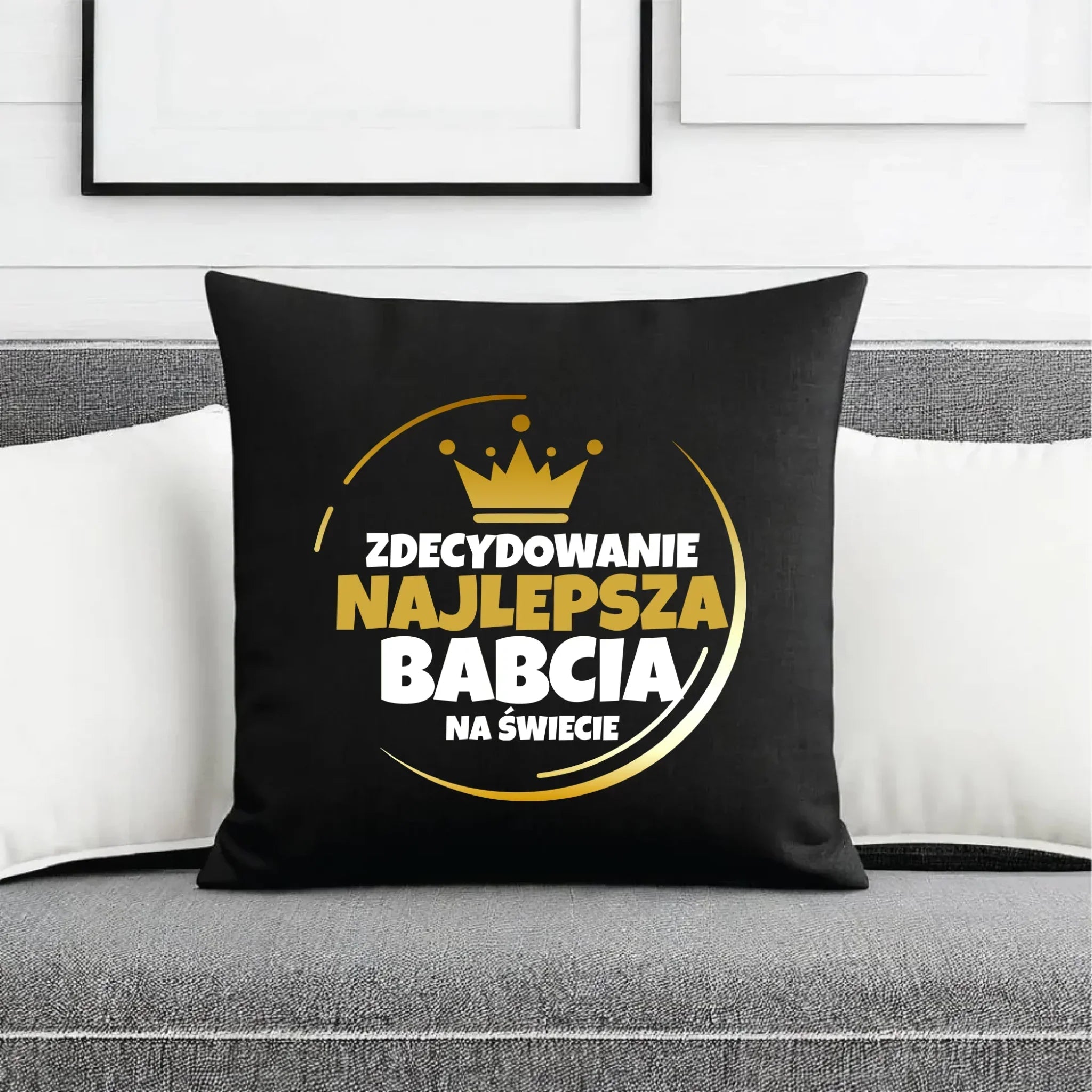 Poduszka dekoracyjna dla babci - Zdecydowanie najlepsza babcia B32 - StoryCups.pl