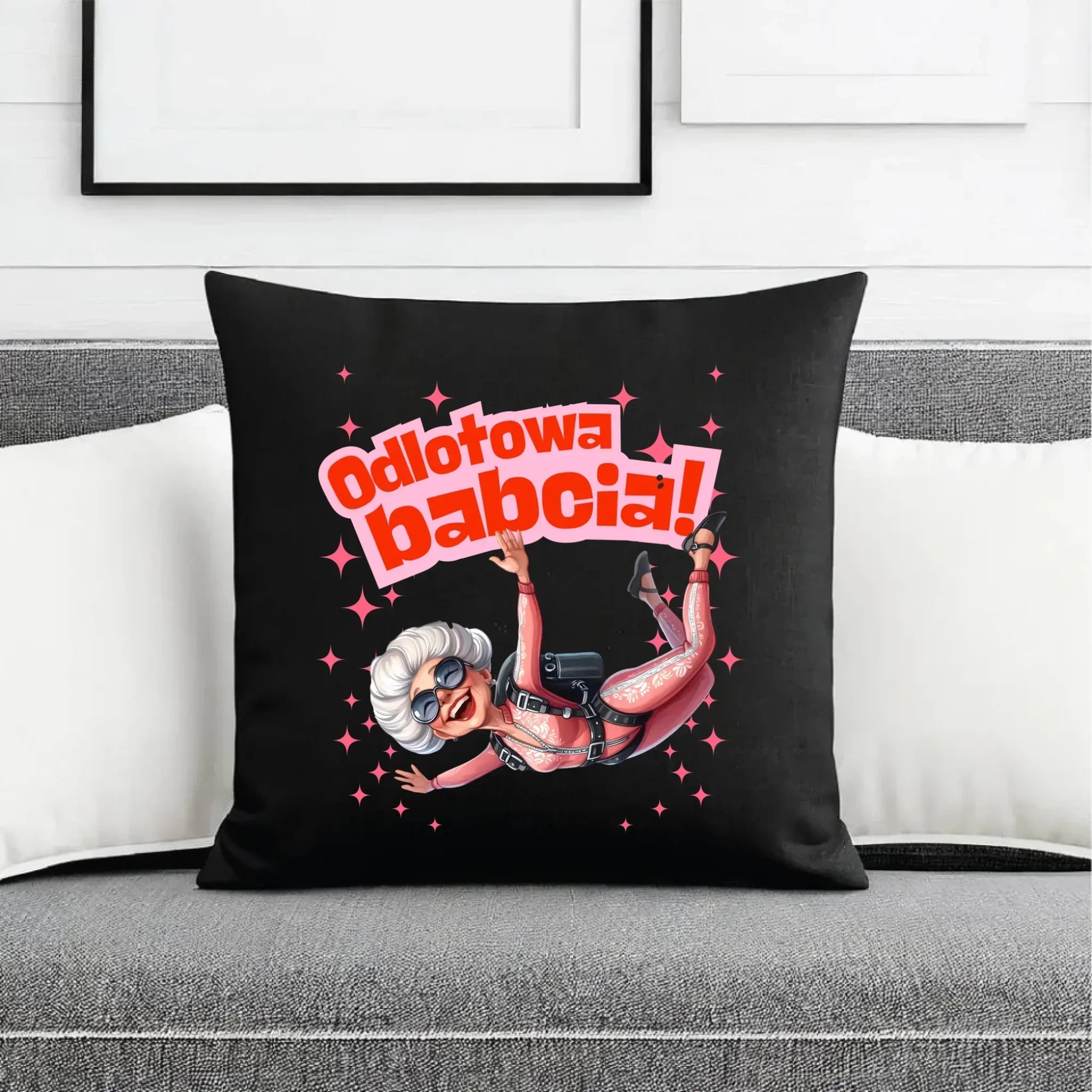 Poduszka dekoracyjna dla babci - Odlotowa babcia B28 - StoryCups.pl