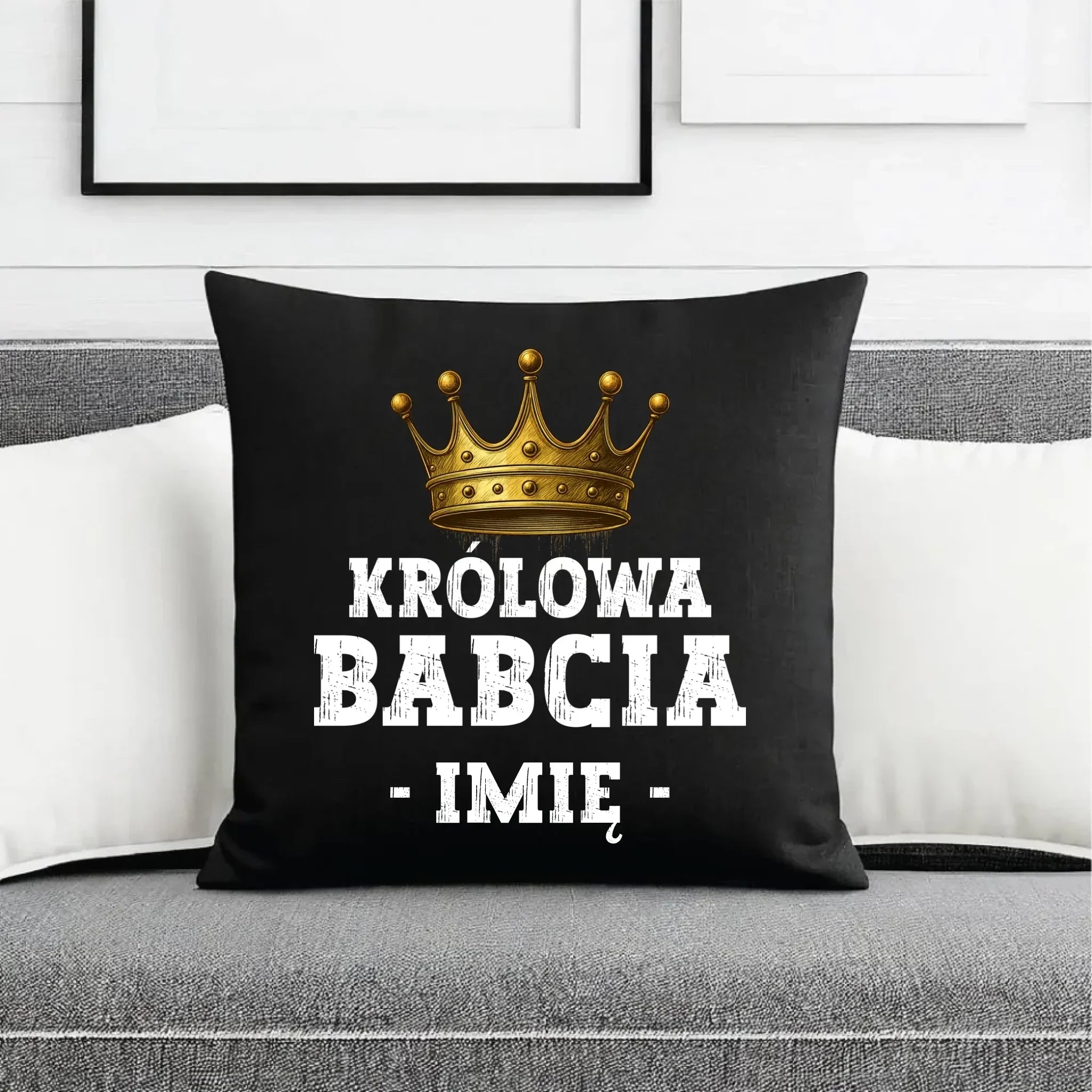 Poduszka dekoracyjna dla babci - Królowa Babcia - personalizowana B17 - StoryCups.pl