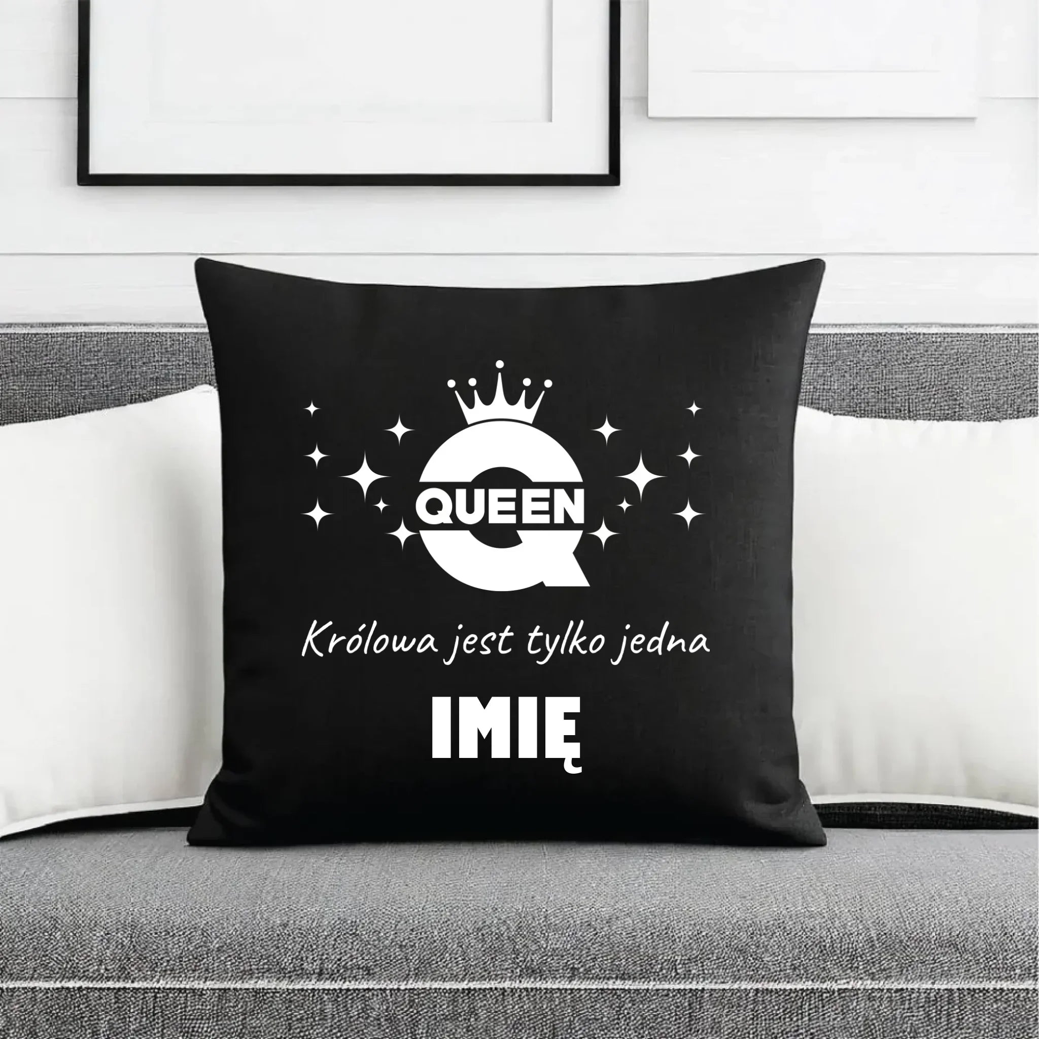 Poduszka dekoracyjna dla niej - Queen Królowa jest tylko jedna - personalizowana W40 - StoryCups.pl