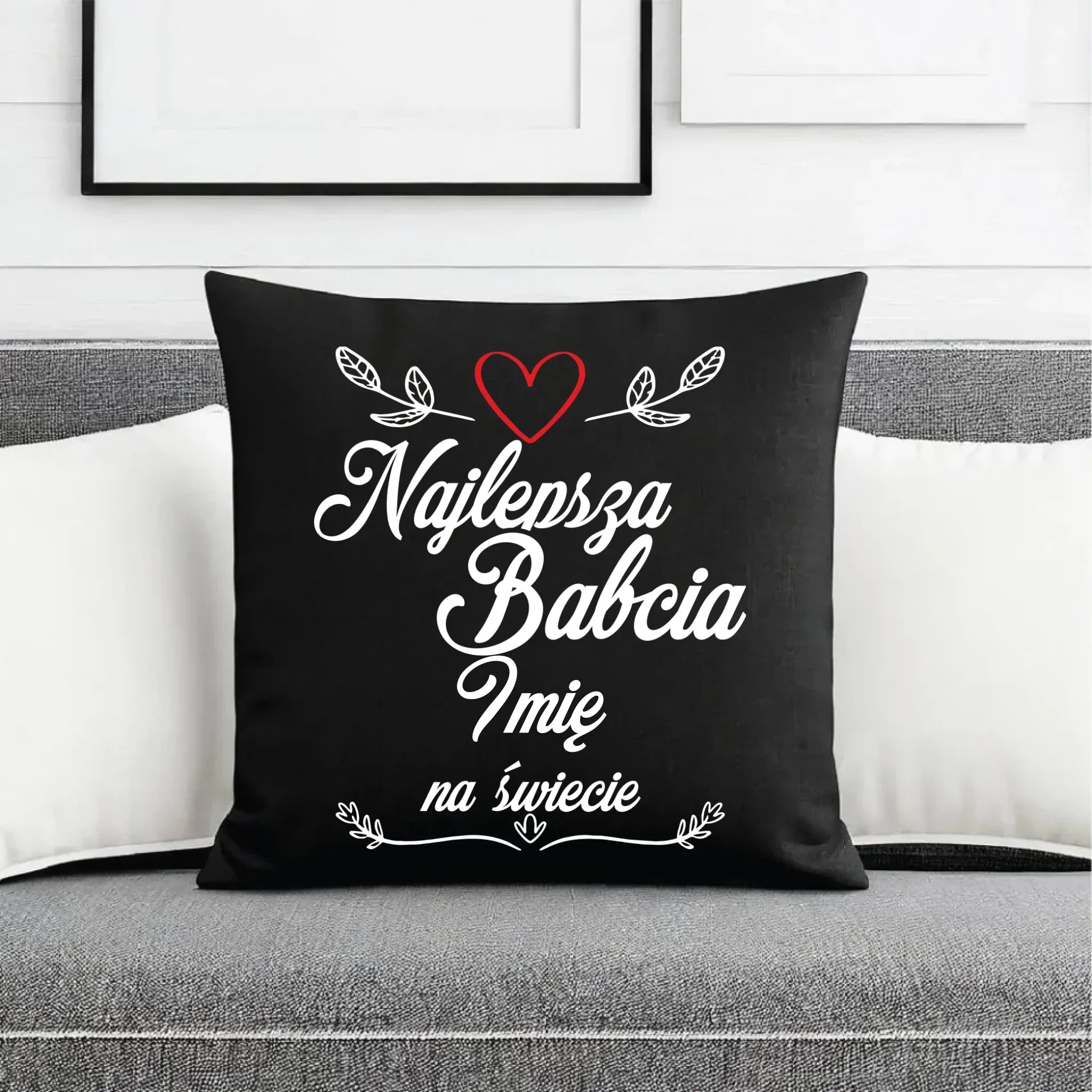 Poduszka dekoracyjna dla babci - Najlepsza Babcia na Świecie - personalizowana B12 - StoryCups.pl
