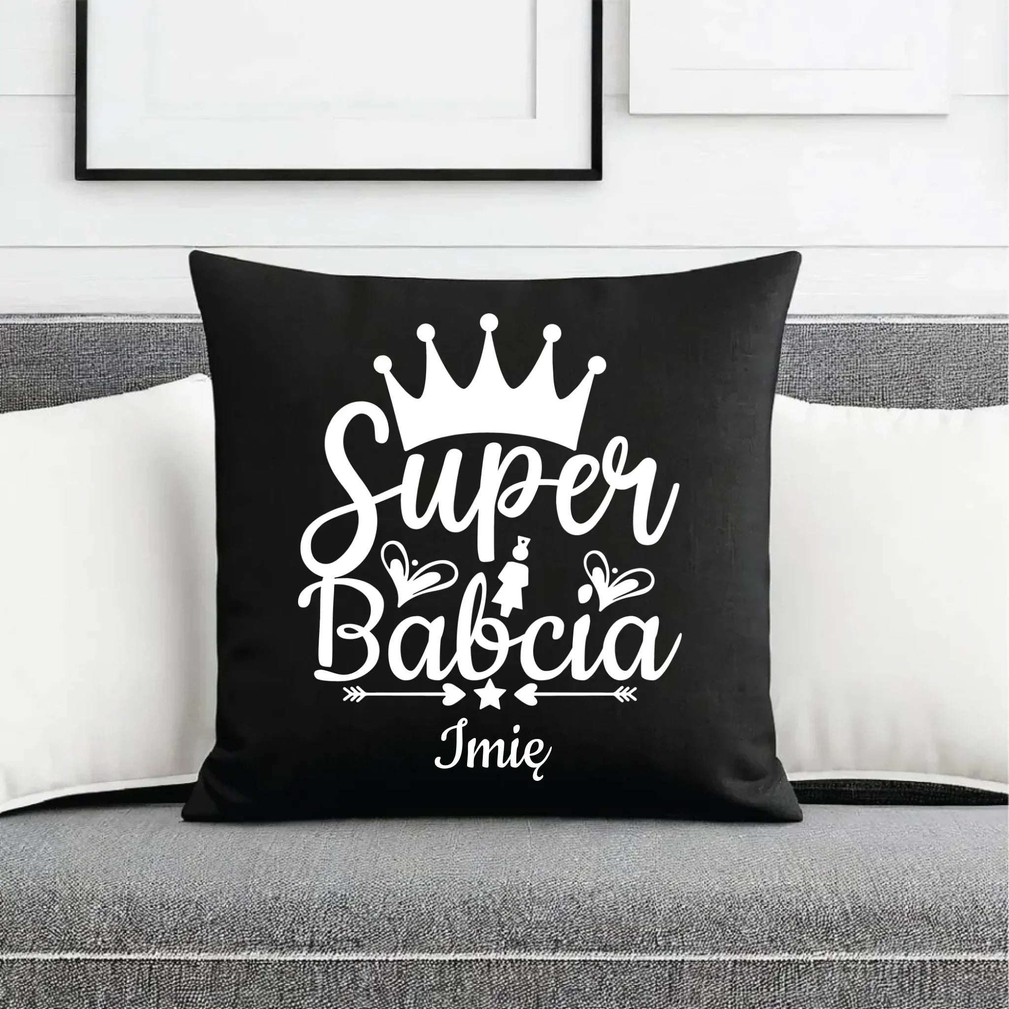 Poduszka dekoracyjna dla babci - Super Babcia - personalizowana B03 - StoryCups.pl