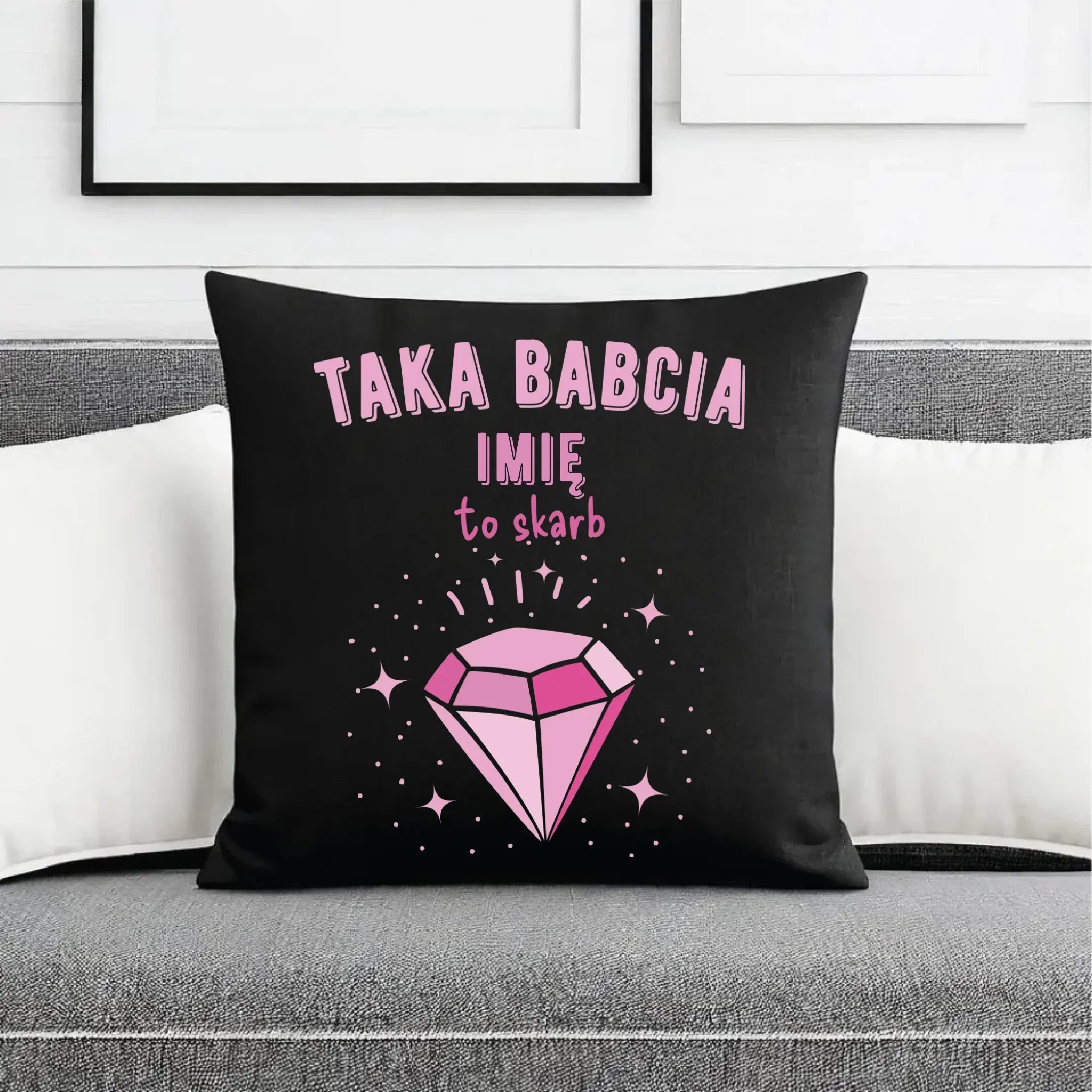 Poduszka dekoracyjna dla babci - Taka Babcia to skarb - personalizowana B06 - StoryCups.pl