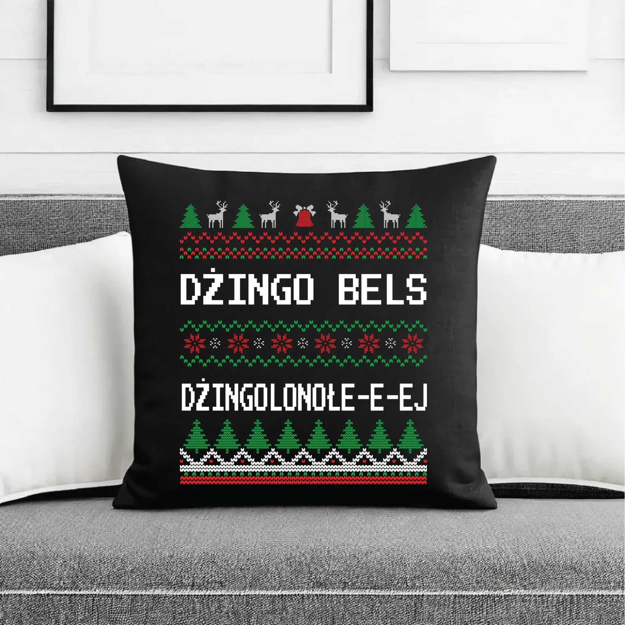 Poduszka dekoracyjna świąteczna - prezent na Święta - Dżingo bels BN11 - StoryCups.pl