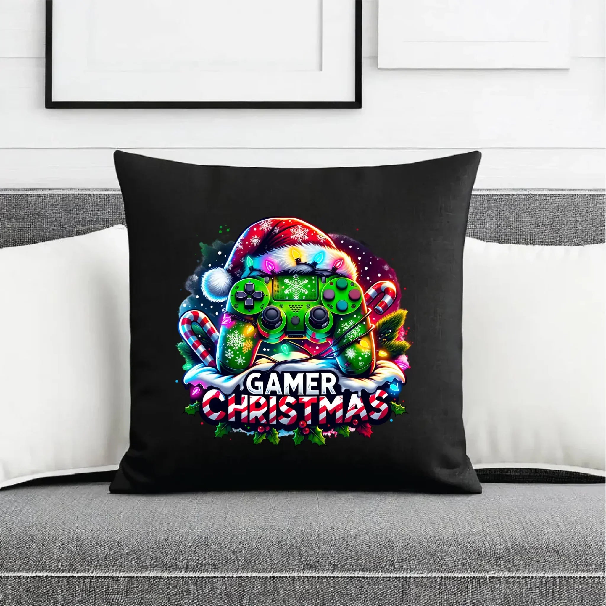 Poduszka dekoracyjna świąteczna - prezent dla gracza - Christmas gamer BN22 - StoryCups.pl