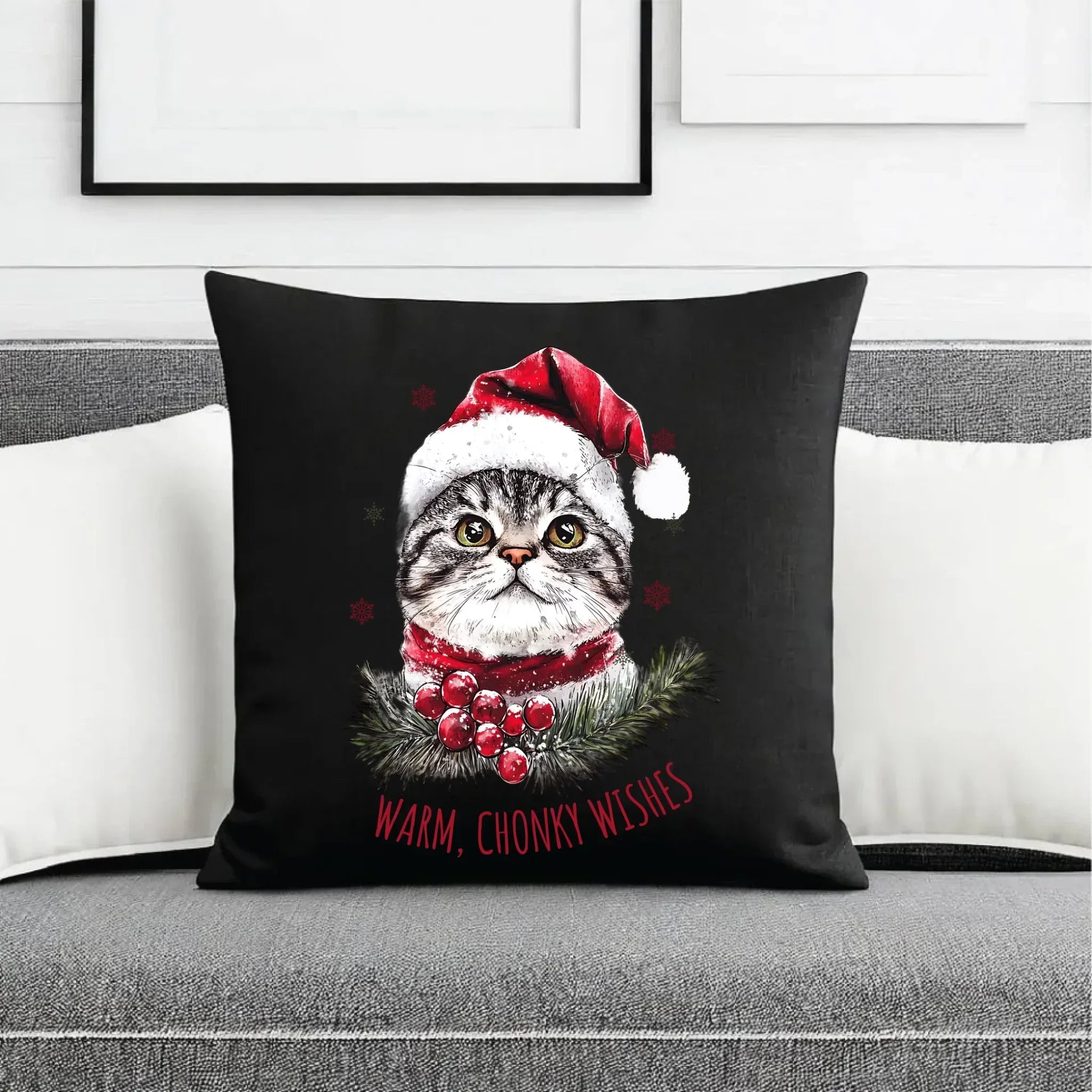 Poduszka dekoracyjna świąteczna - Warm, Chonky Wishes BN36 - StoryCups.pl