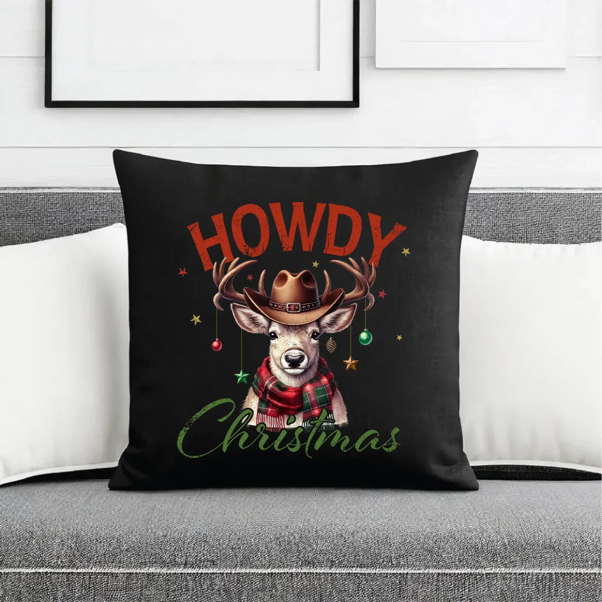 Poduszka dekoracyjna świąteczna - Howdy Christmas BN54 - StoryCups.pl