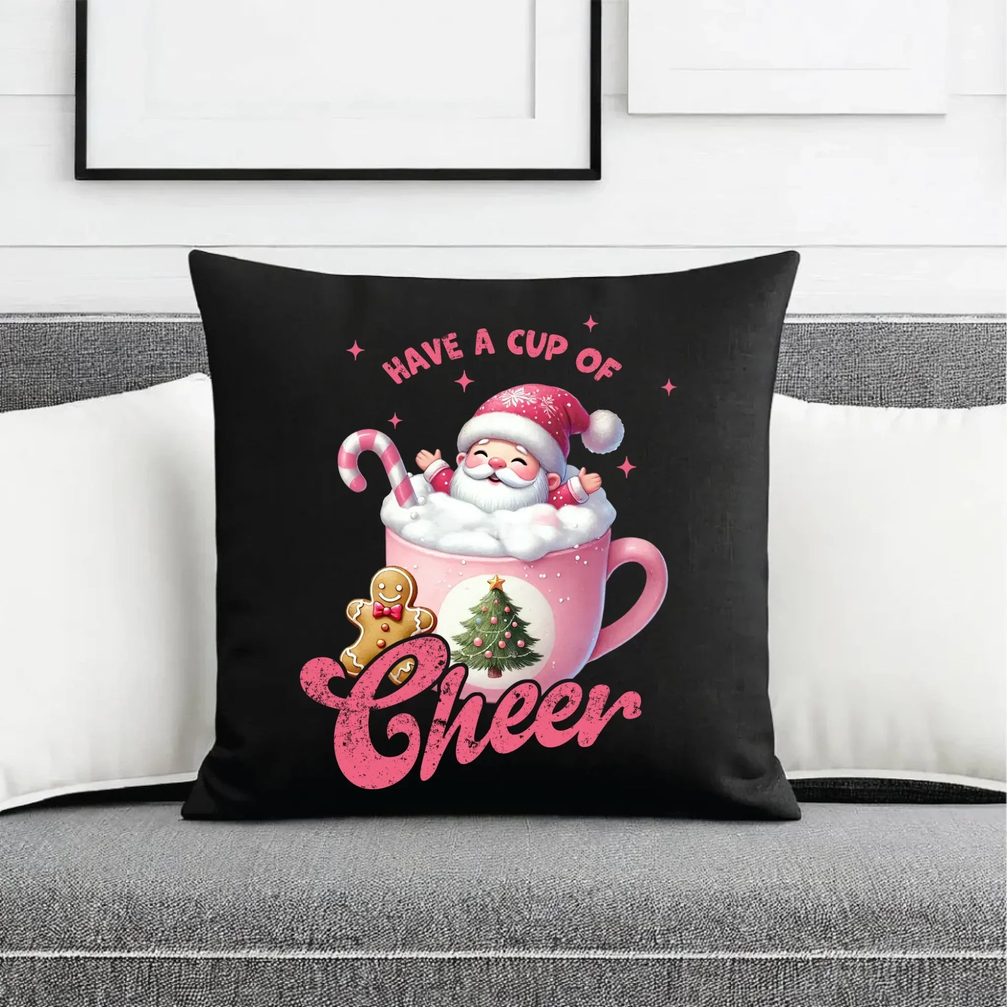 Poduszka dekoracyjna świąteczna - Have a cup of cheer BN53 - StoryCups.pl