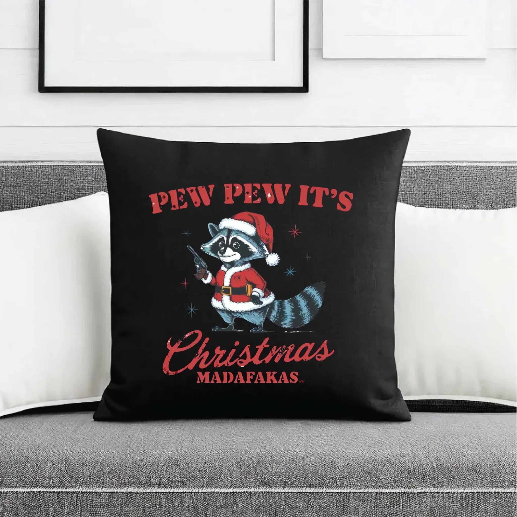 Poduszka dekoracyjna świąteczna - Pew pew it's Christmas BN60 - StoryCups.pl