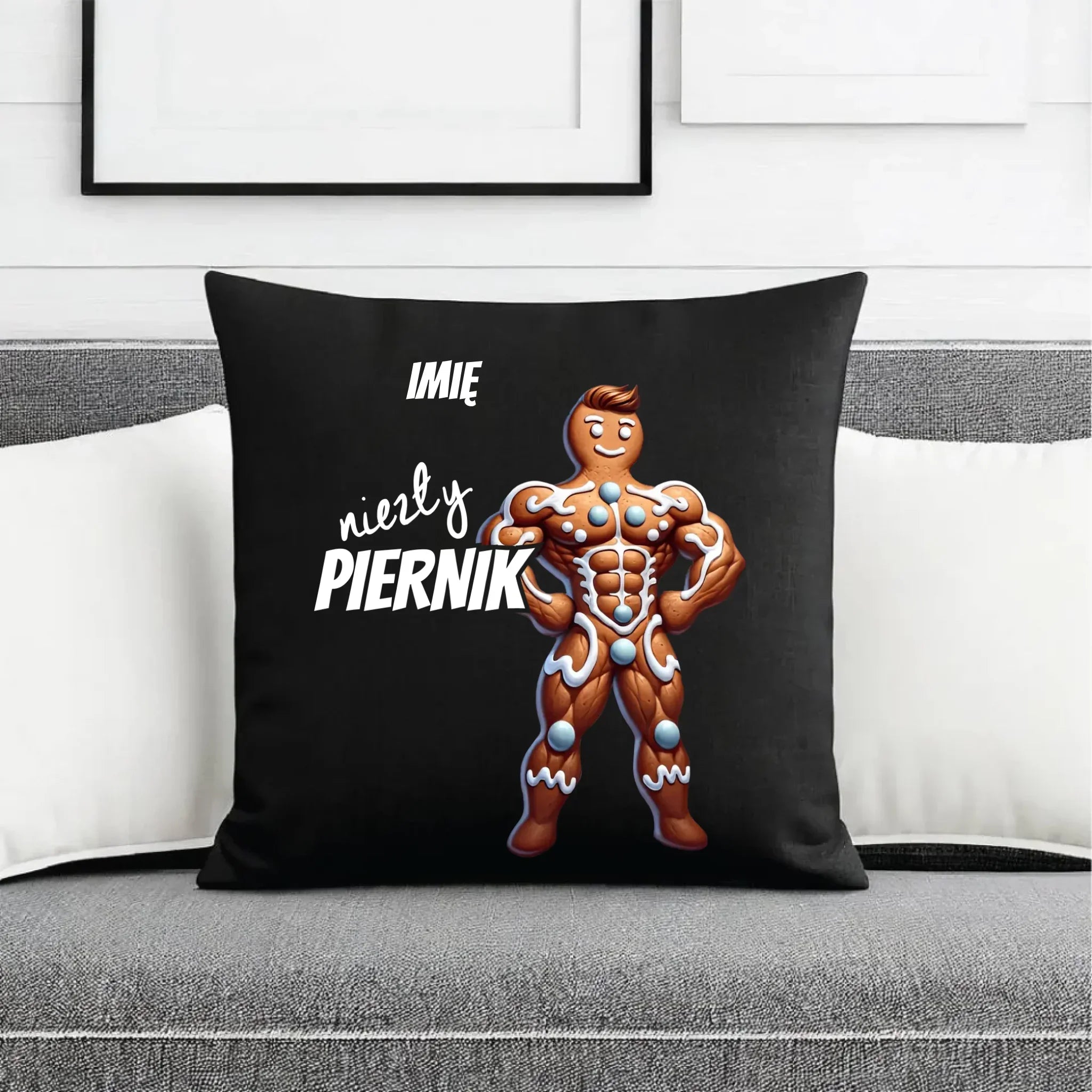 Poduszka dekoracyjna świąteczna - Niezły piernik - personalizowana BN24 - StoryCups.pl