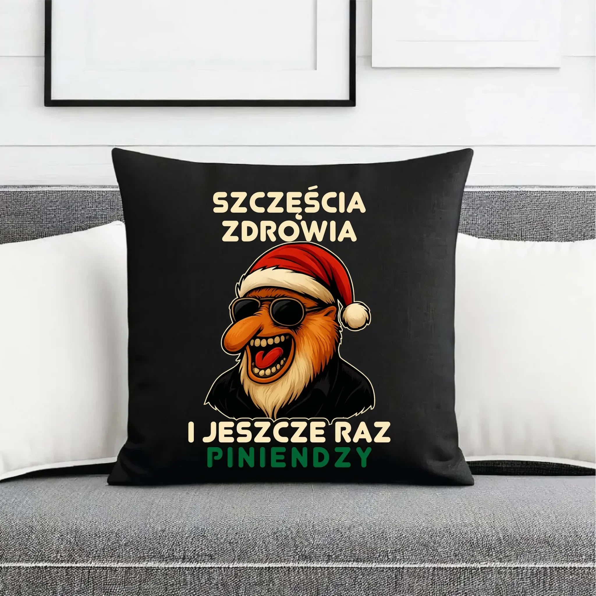 Poduszka dekoracyjna świąteczna - Janusz Nosacz - I jeszcze raz piniendzy BN111 - StoryCups.pl