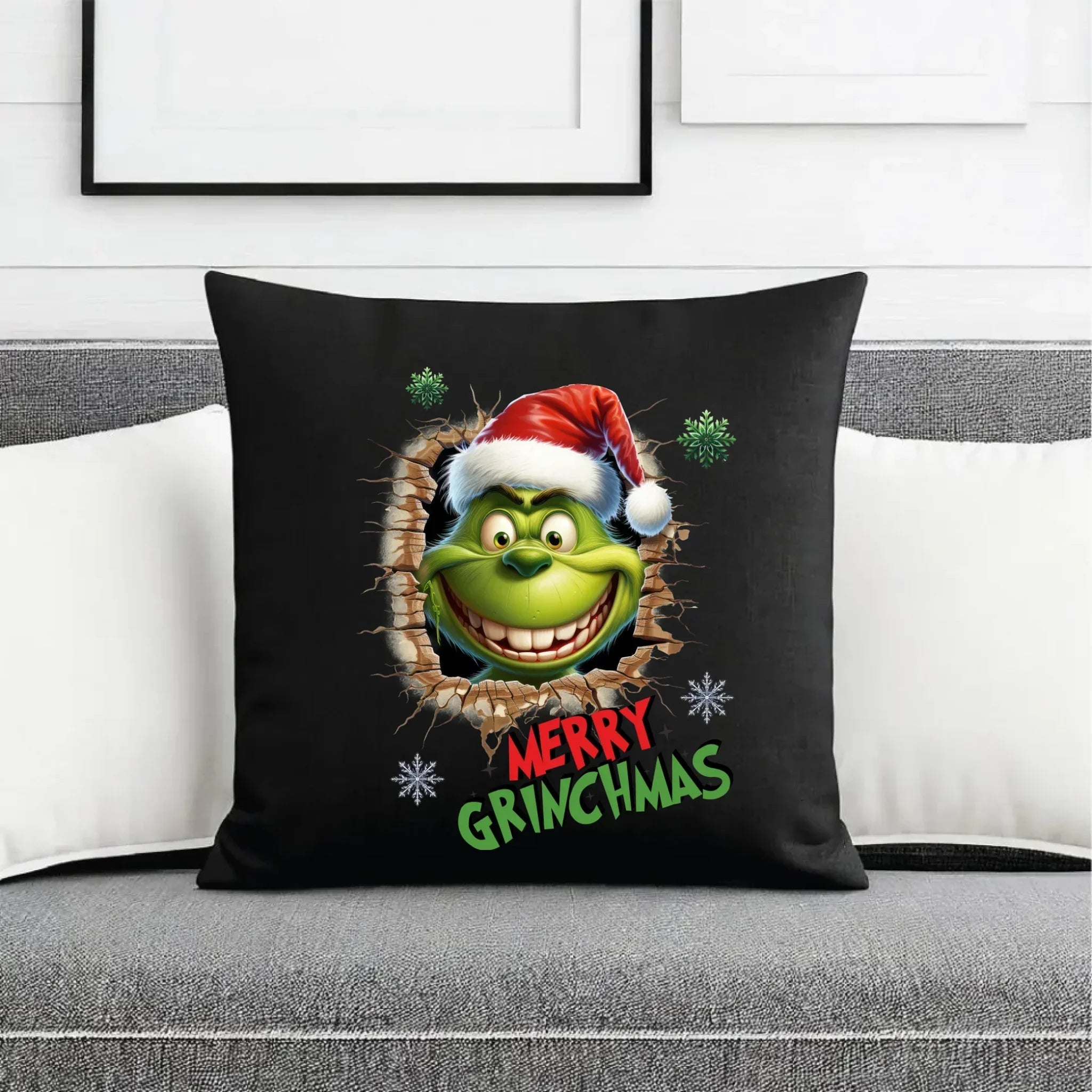 Poduszka dekoracyjna świąteczna - Grinch - Merry Grinchmas BN113 - StoryCups.pl