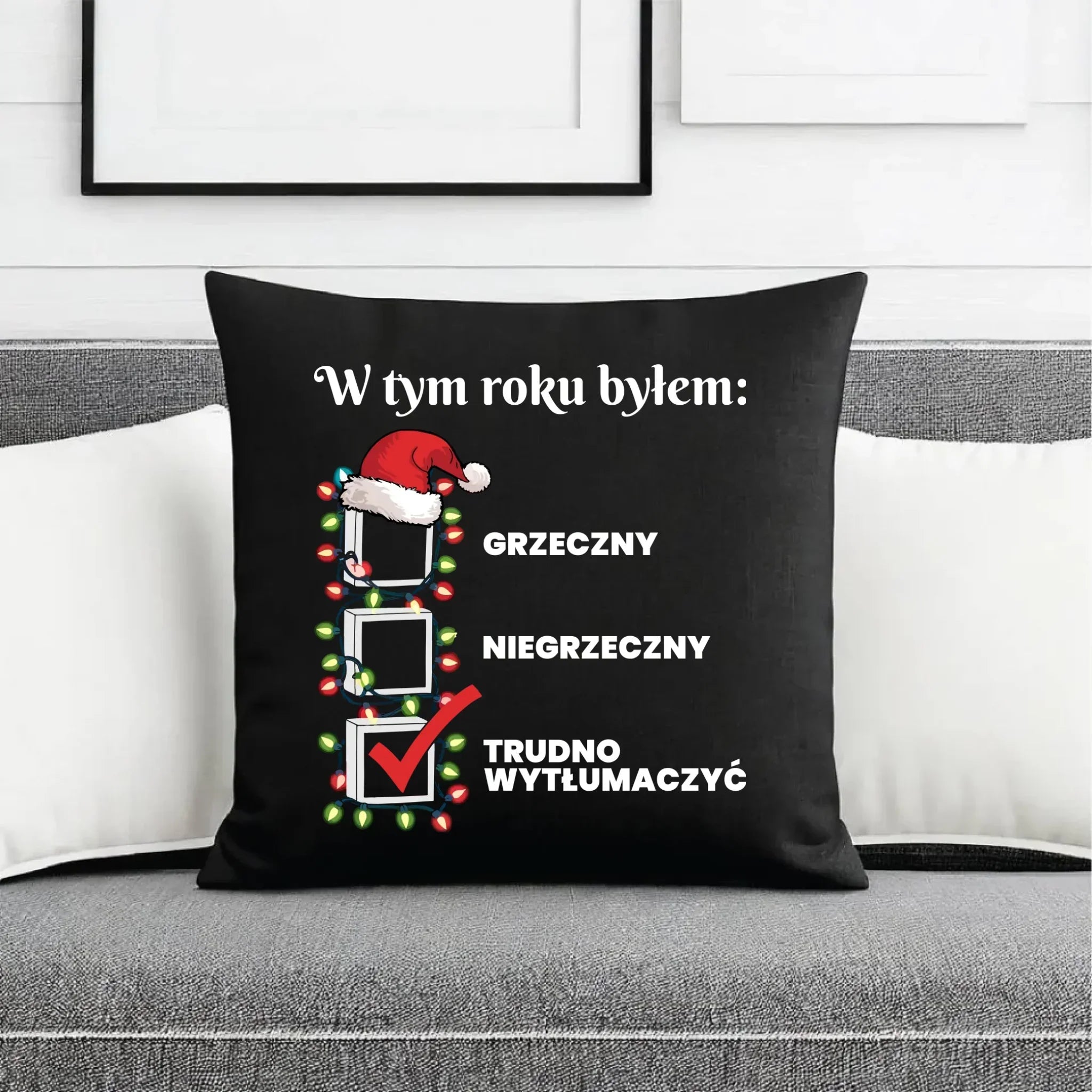 Poduszka dekoracyjna świąteczna dla niego - Trudno wytłumaczyć BN134 - StoryCups.pl