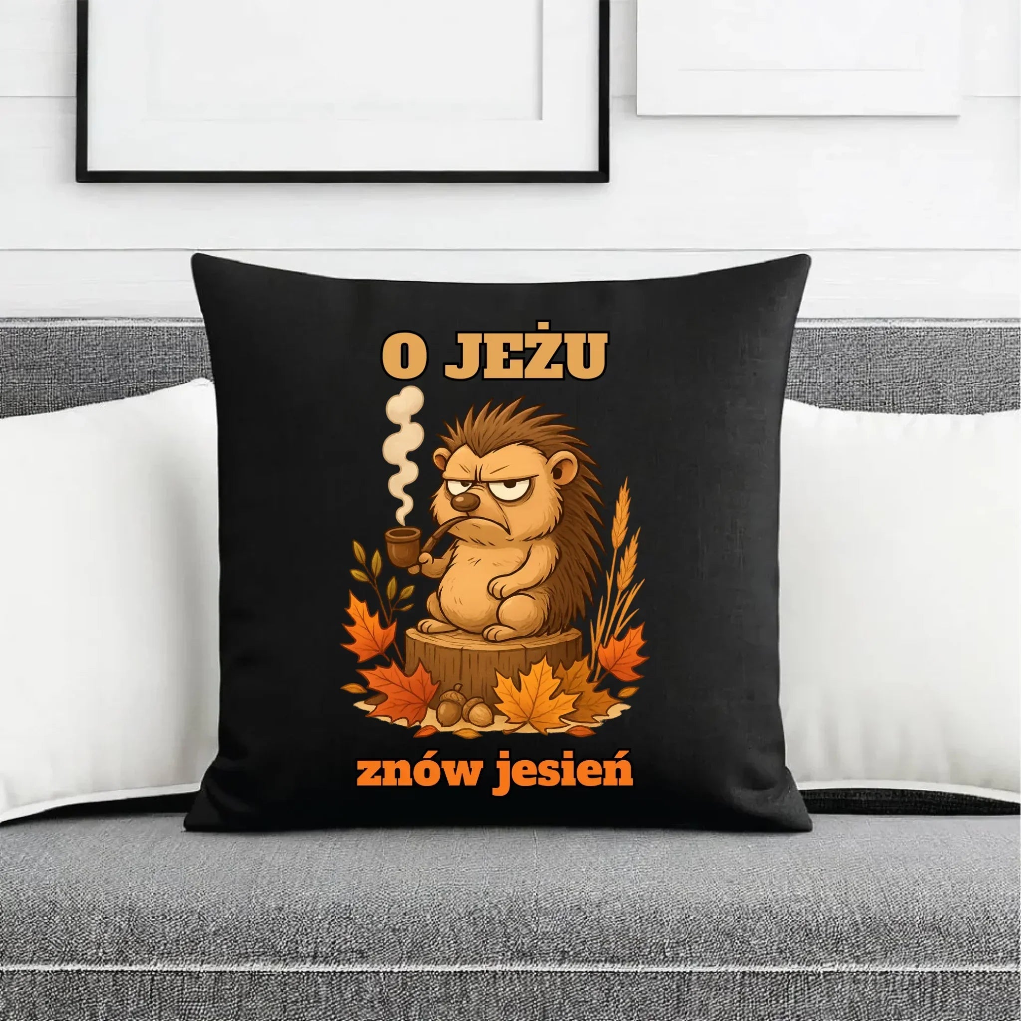 Poduszka dekoracyjna jesienna - O jeżu znów jesień JS20 - StoryCups.pl