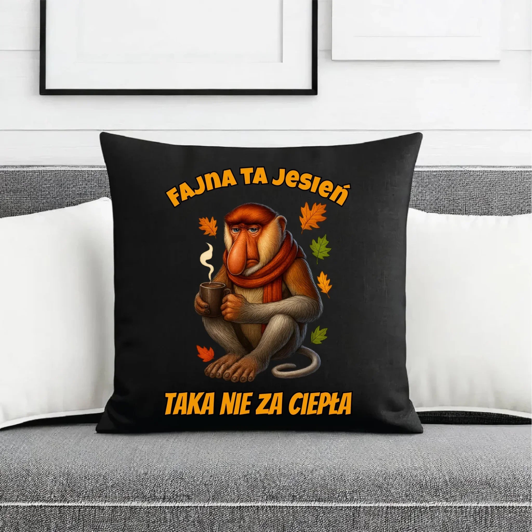 Poduszka dekoracyjna jesienna - Janusz Nosacz - Fajna ta jesień, taka nie za ciepła JS21 - StoryCups.pl