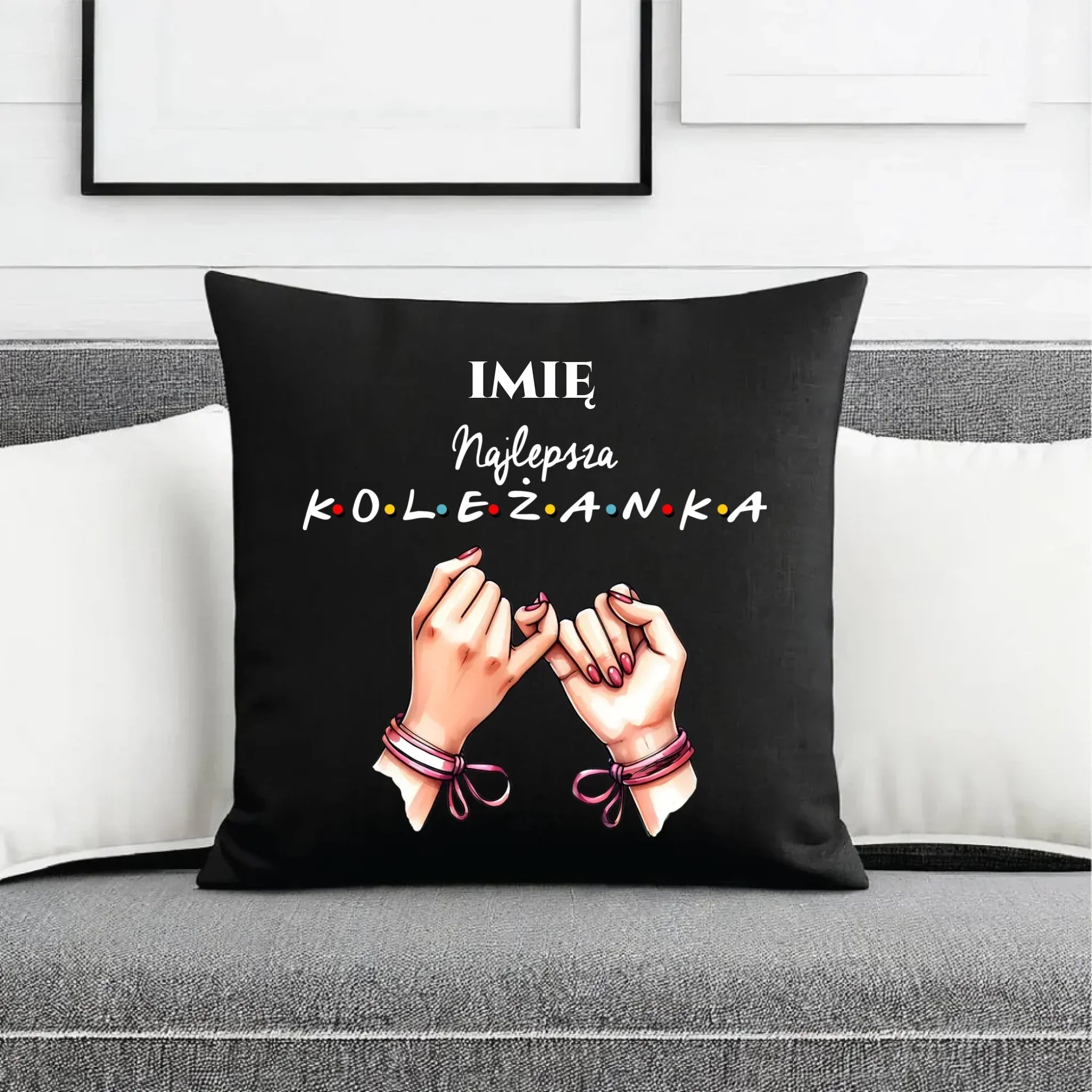Poduszka dekoracyjna - Najlepsza koleżanka - personalizowana DZ02 - StoryCups.pl