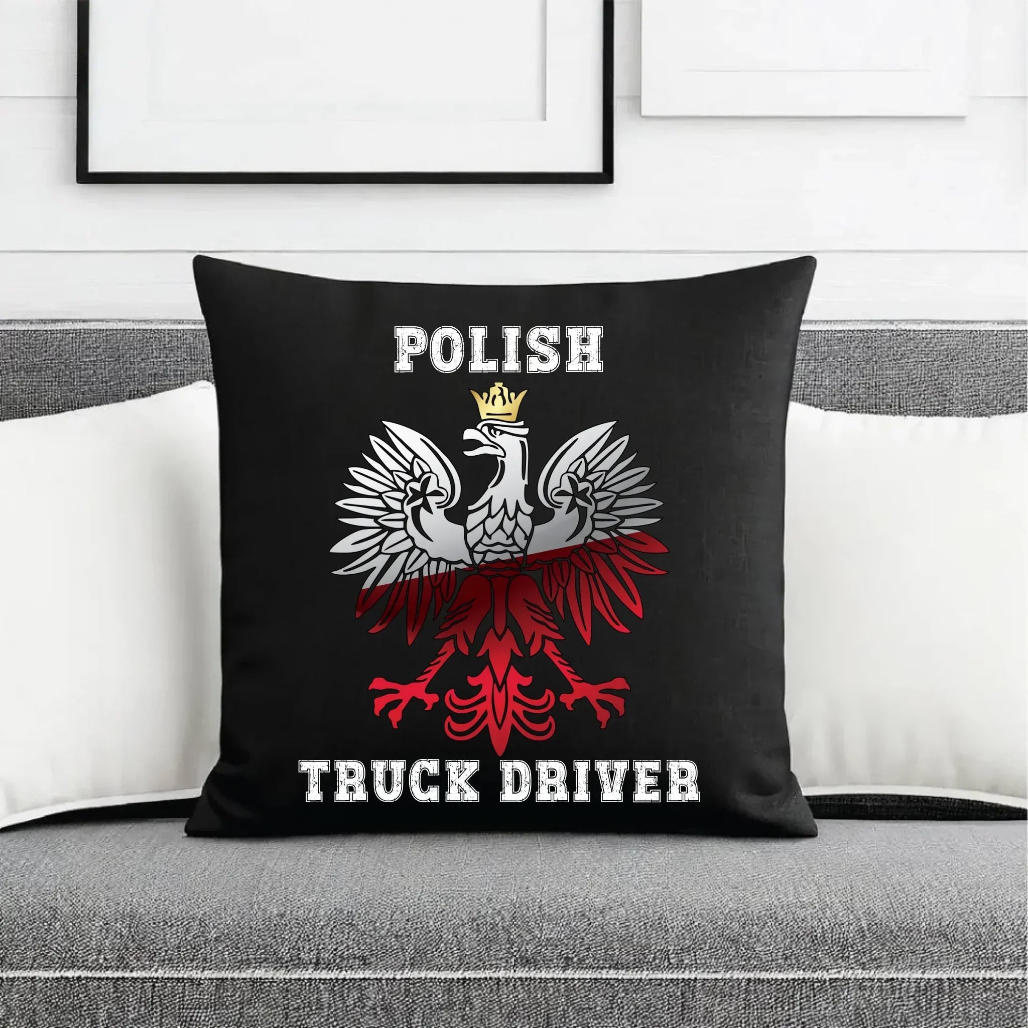 Poduszka dekoracyjna dla kierowcy ciężarówki - Polish Truck Driver ZKT06 - StoryCups.pl