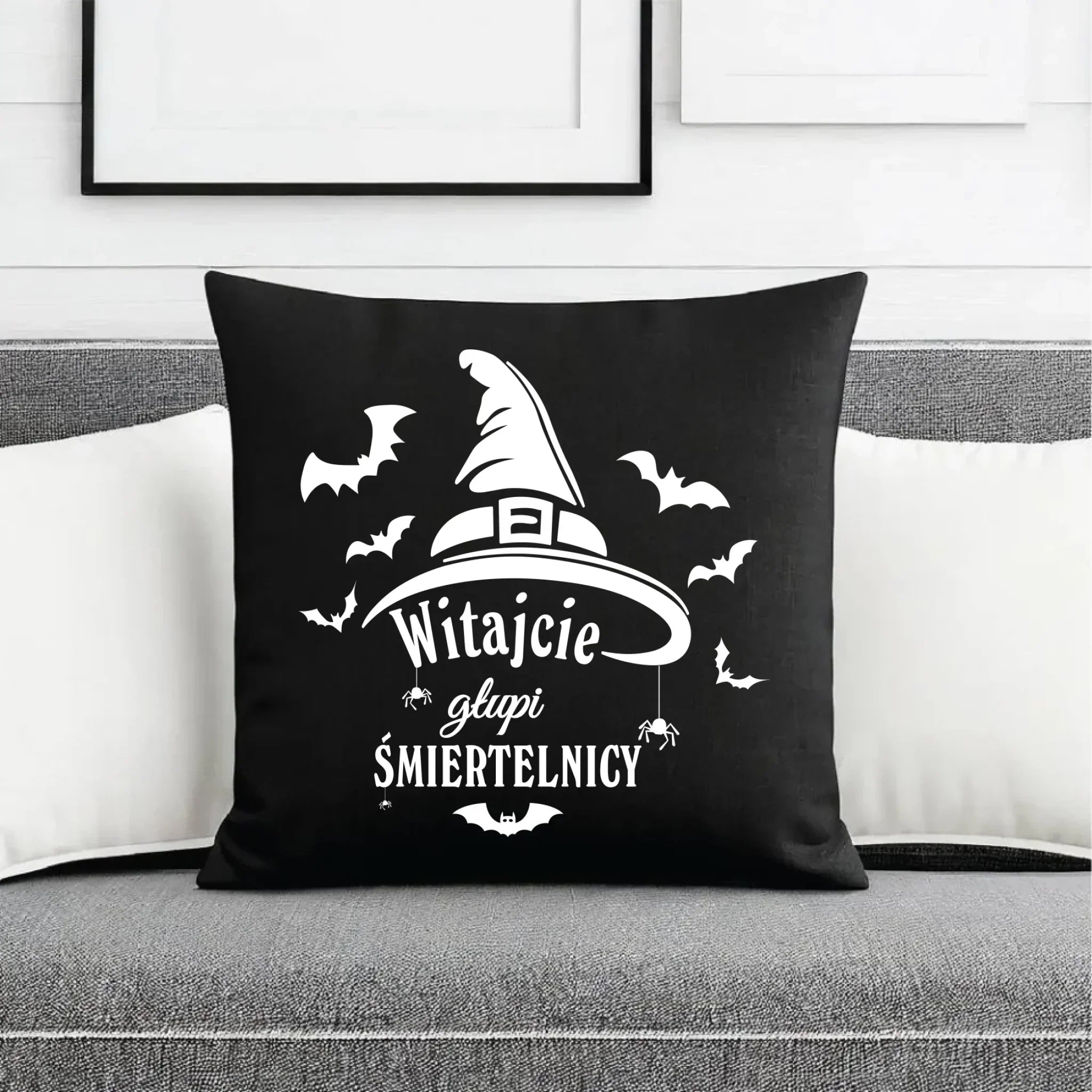 Poduszka dekoracyjna na Halloween - Witajcie głupi śmiertelnicy HL23 - StoryCups.pl