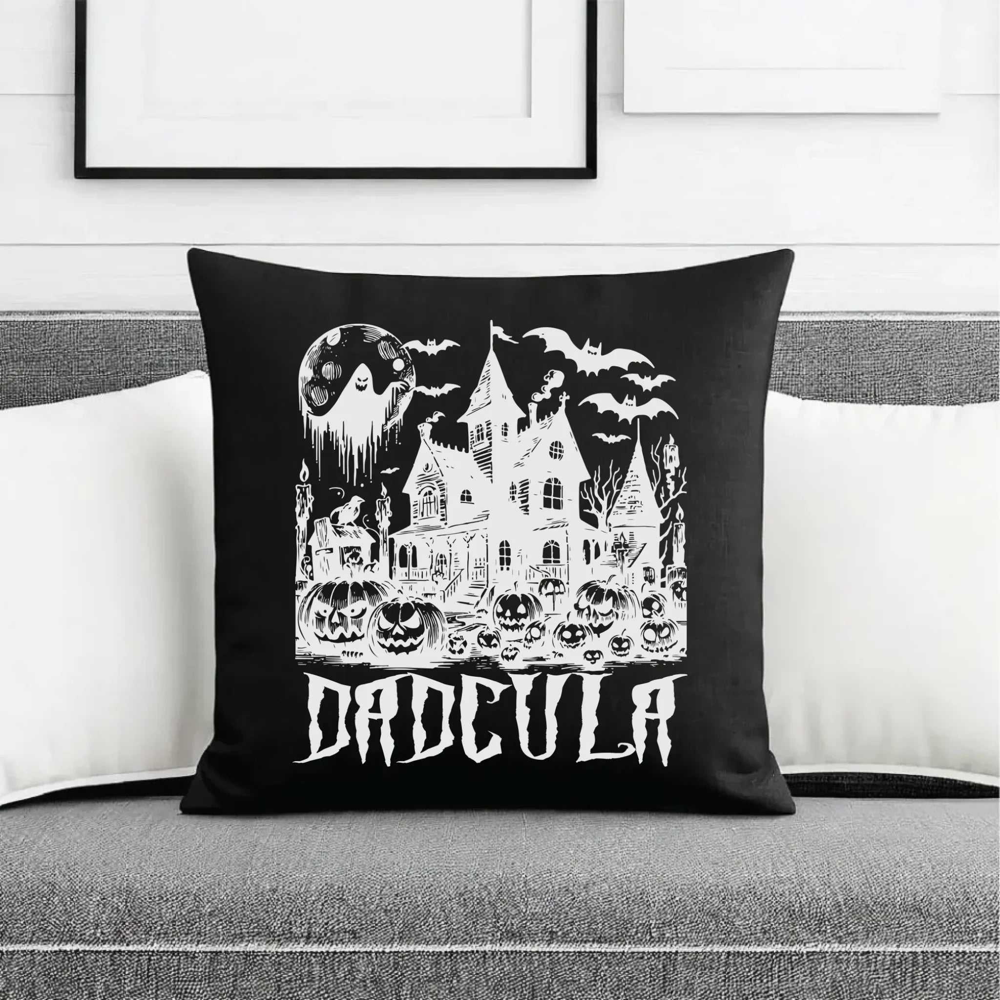 Poduszka dekoracyjna na Halloween dla taty - Upiorny dom - Dadcula HL19 - StoryCups.pl
