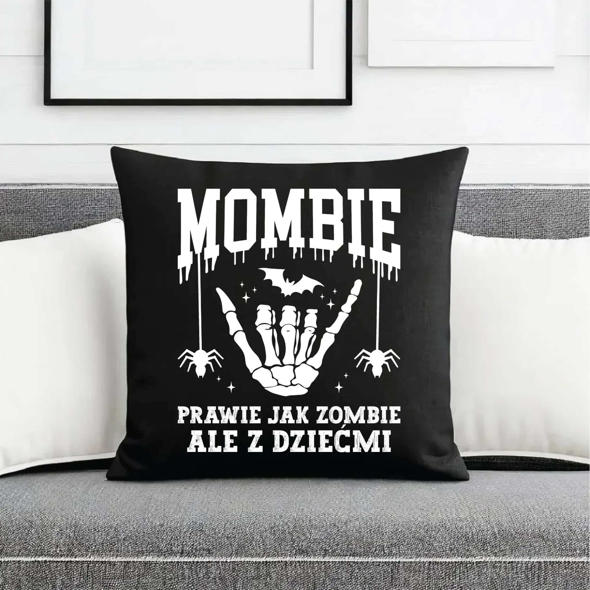Poduszka dekoracyjna dla mamy - Mombie - zombie z dziećmi HL18 - StoryCups.pl