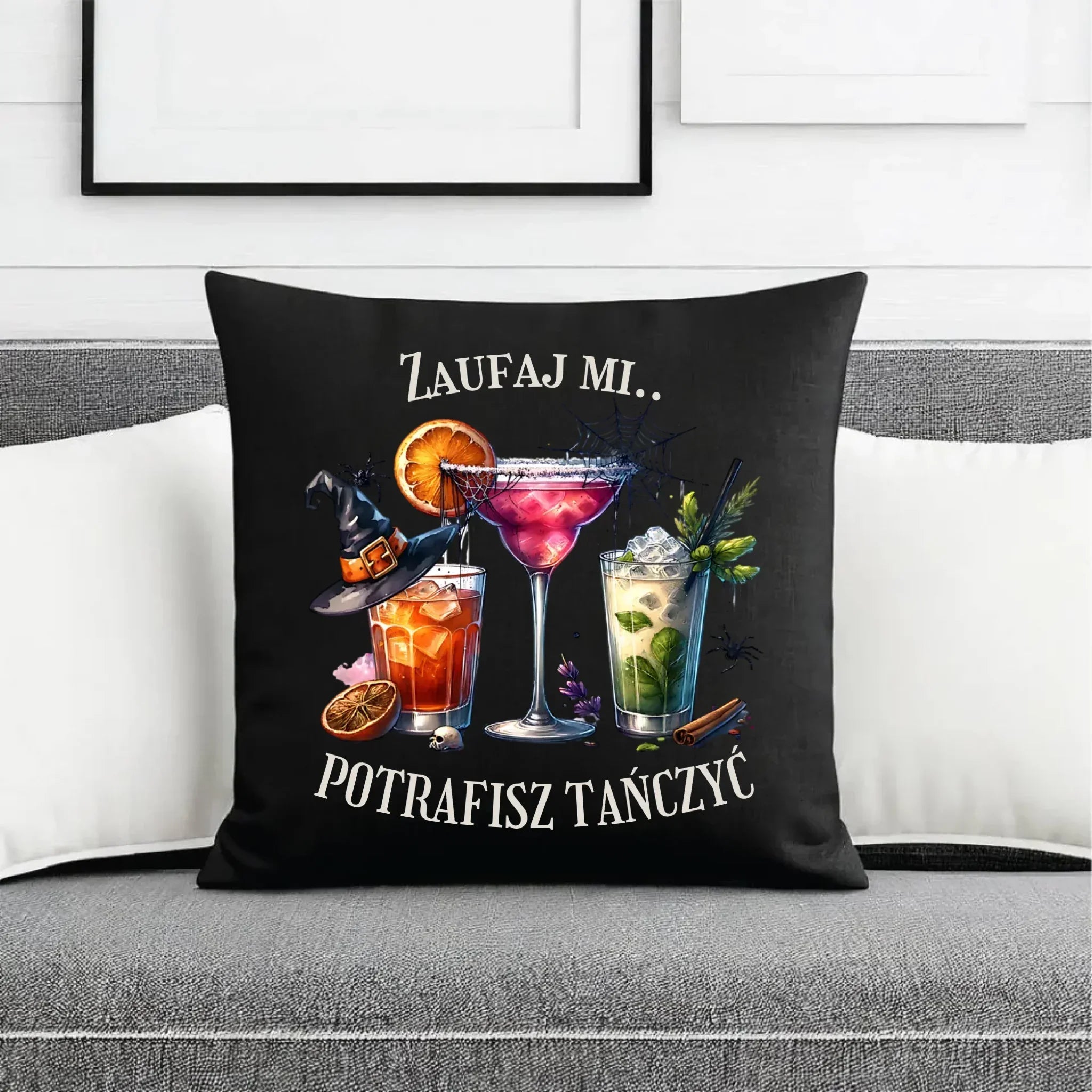 Poduszka dekoracyjna na Halloween - Zaufaj mi potrafisz tańczyć HL26 - StoryCups.pl