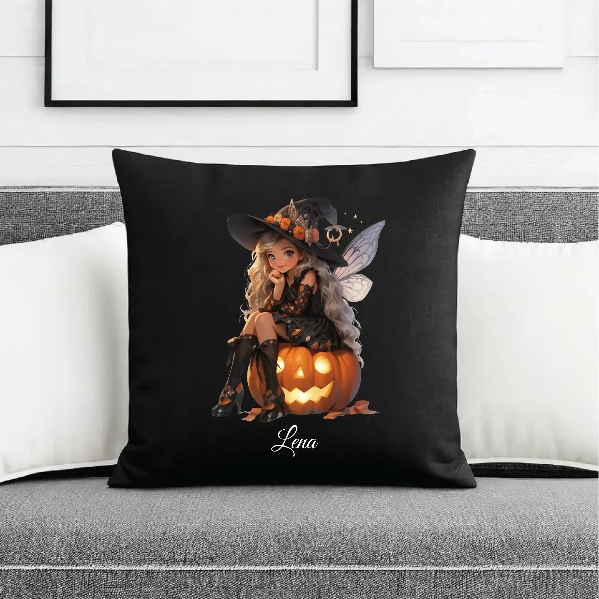 Poduszka dekoracyjna na Halloween - Wróżka - wybierz postać - personalizowana HL02 - StoryCups.pl
