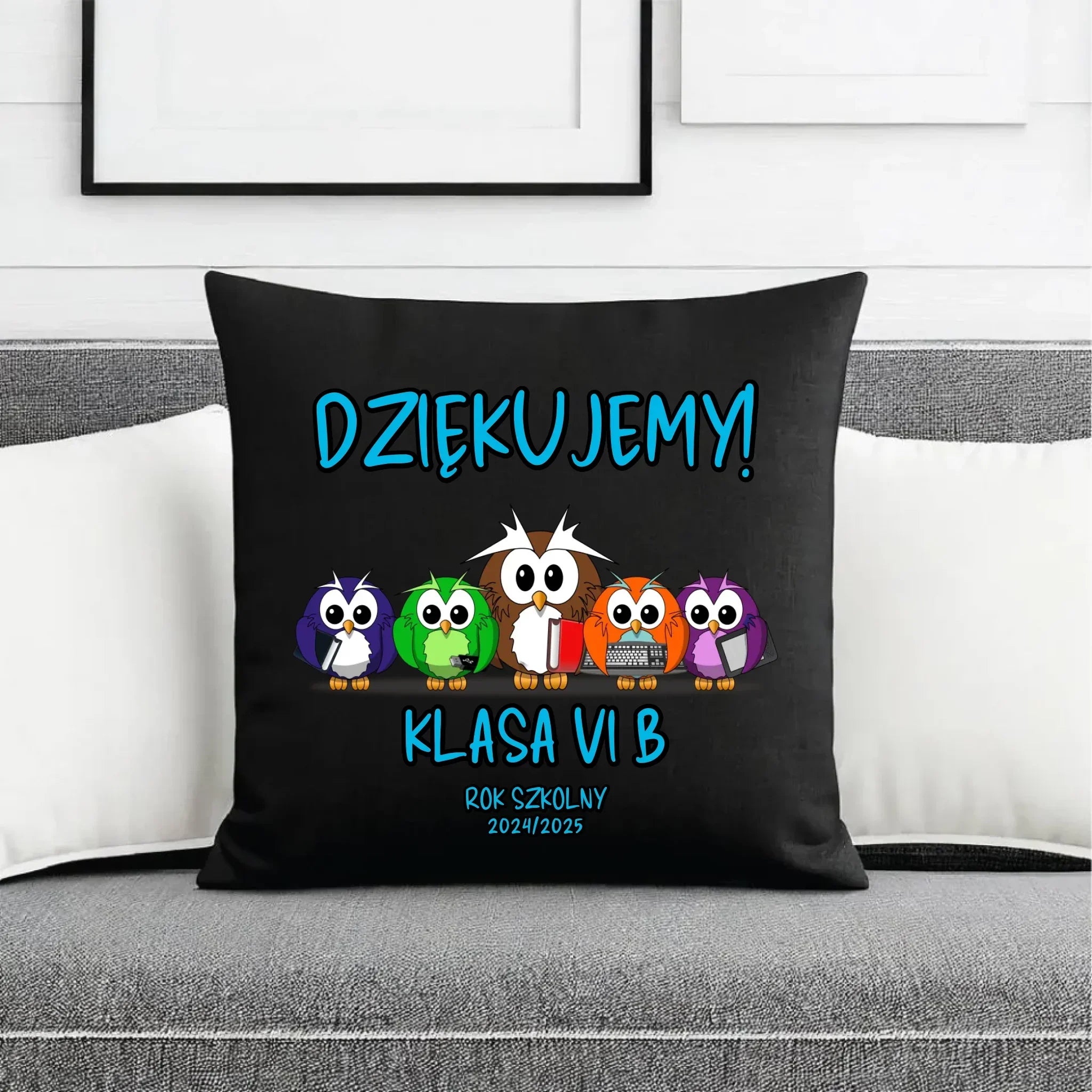 Dziękujemy | Poduszka dekoracyjna na prezent dla nauczyciela N04 - StoryCups.pl