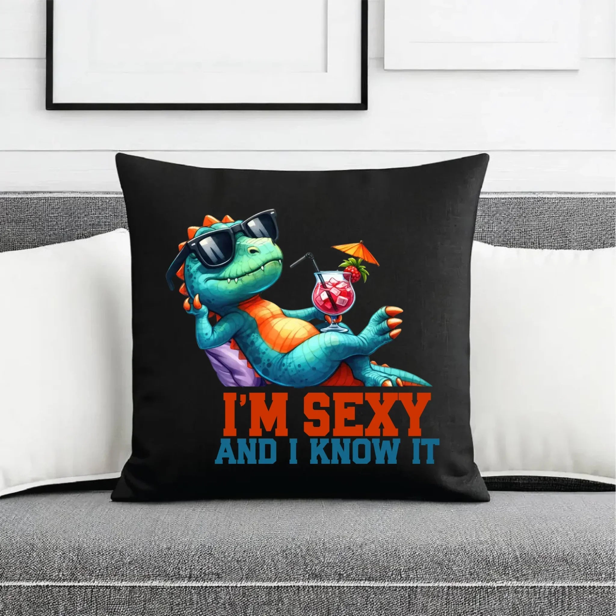 Poduszka dekoracyjna - prezent dla chłopaka - I'm sexy - śmieszny nadruk DCH28 - StoryCups.pl