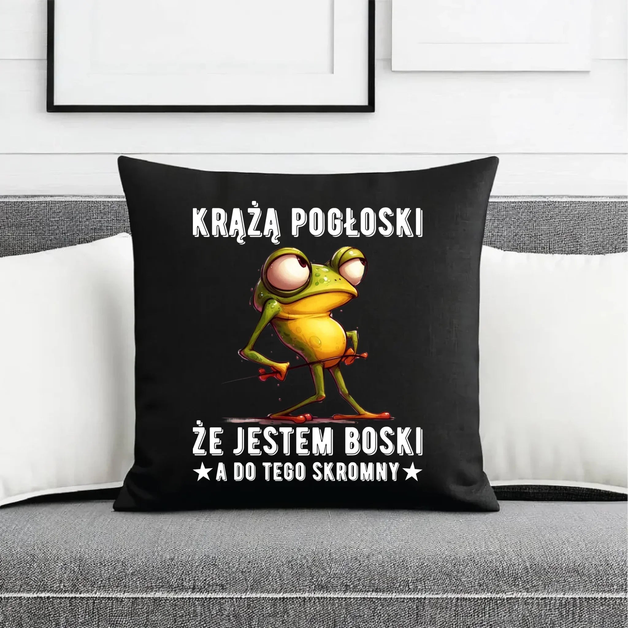 Poduszka dekoracyjna - prezent dla chłopaka - Jestem boski DCH15 - StoryCups.pl