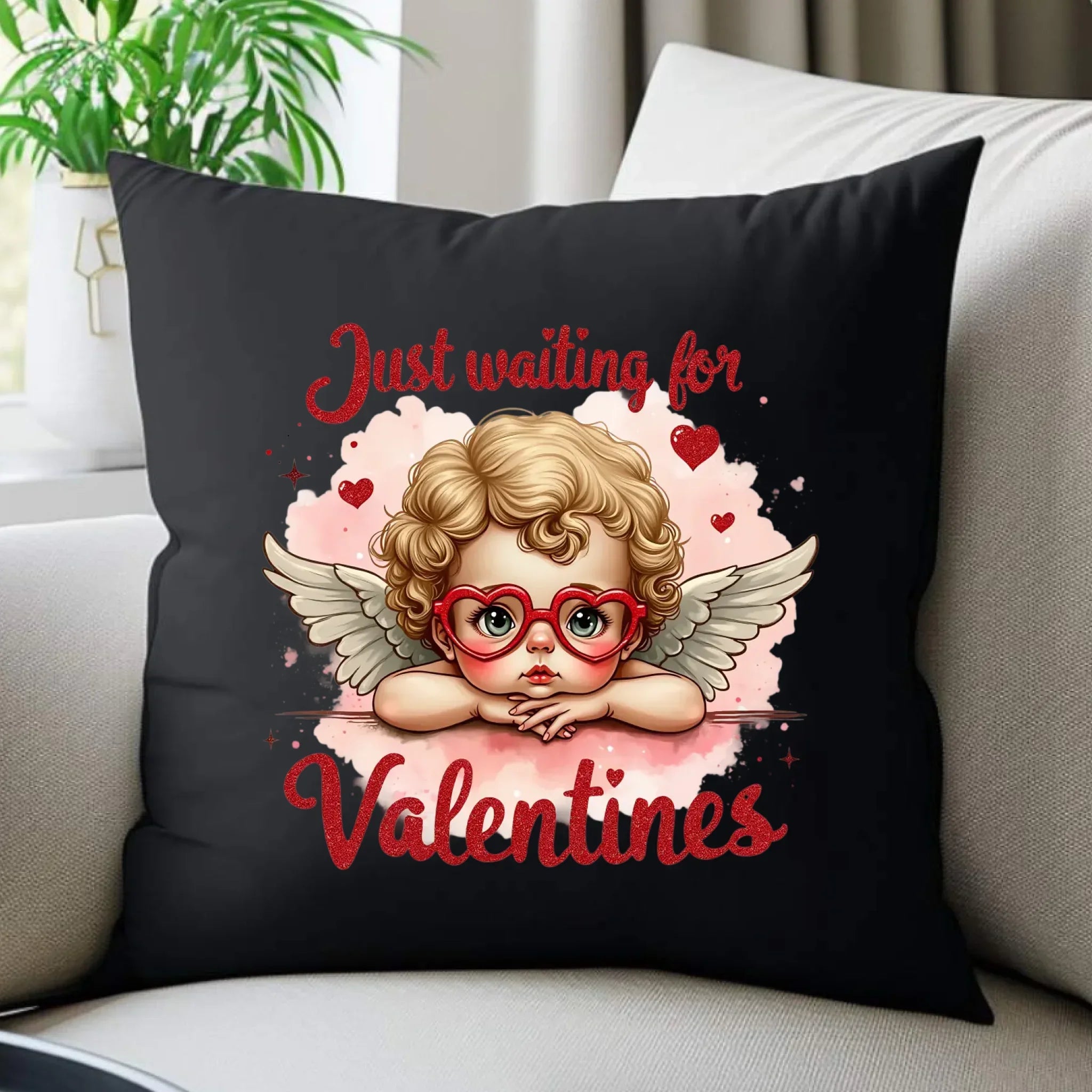 Poduszka dekoracyjna na Walentynki - Just waiting for Valentines W24 - StoryCups.pl
