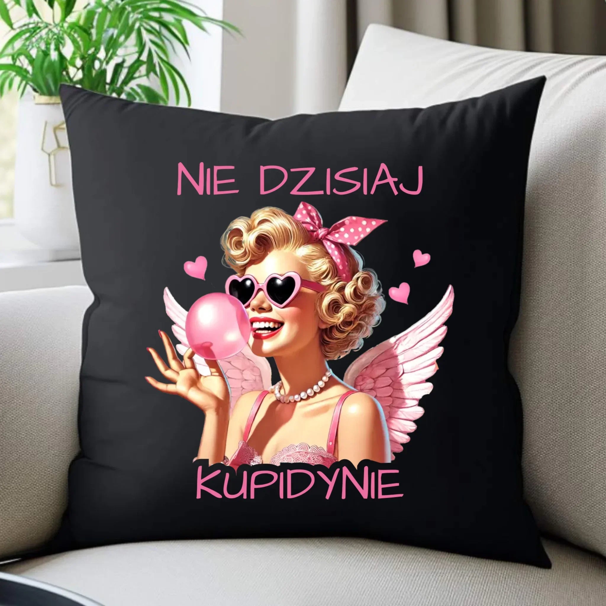 Poduszka dekoracyjna na Walentynki dla singielki - Nie dzisiaj W18 - StoryCups.pl