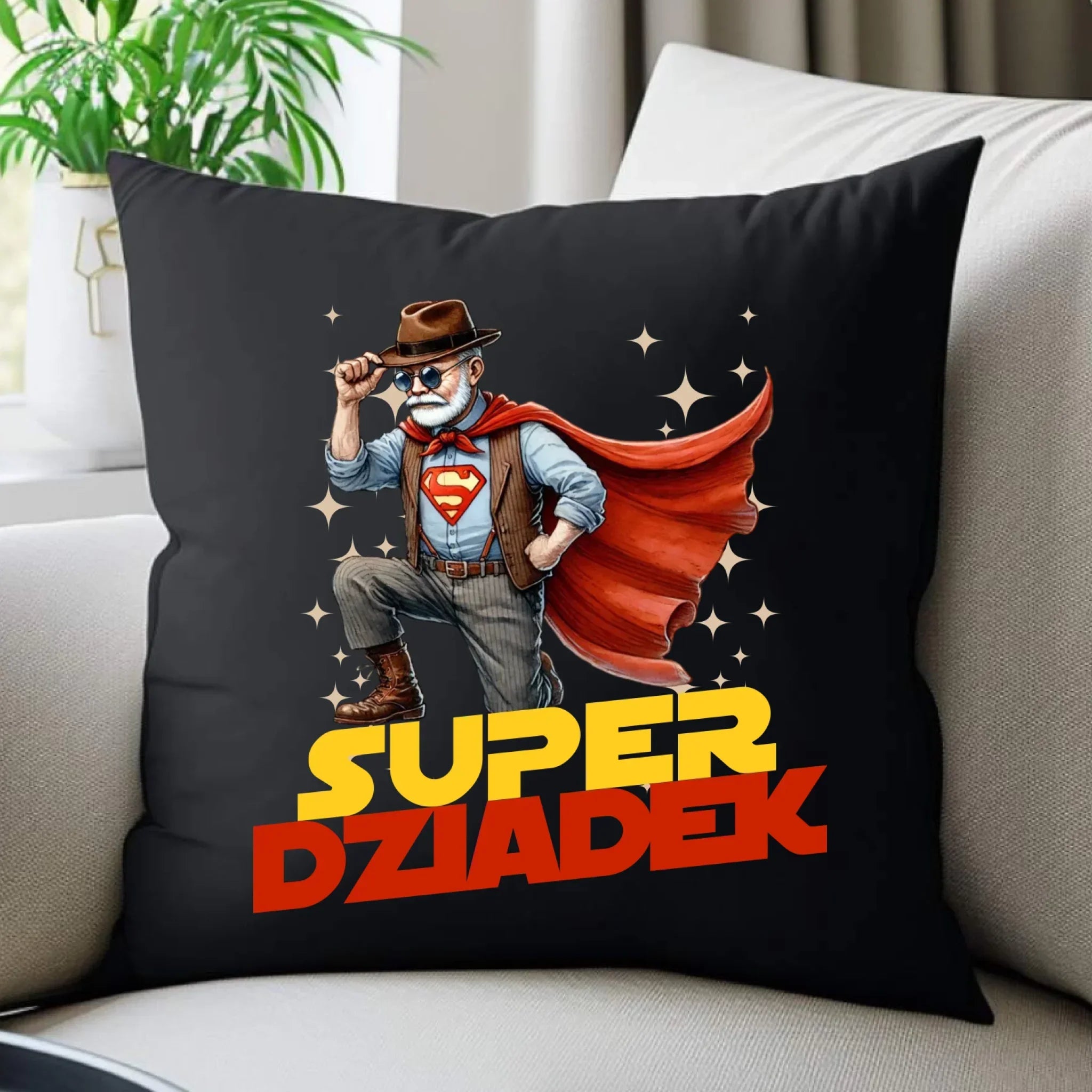 Poduszka dekoracyjna dla dziadka - Super Dziadek D29 - StoryCups.pl