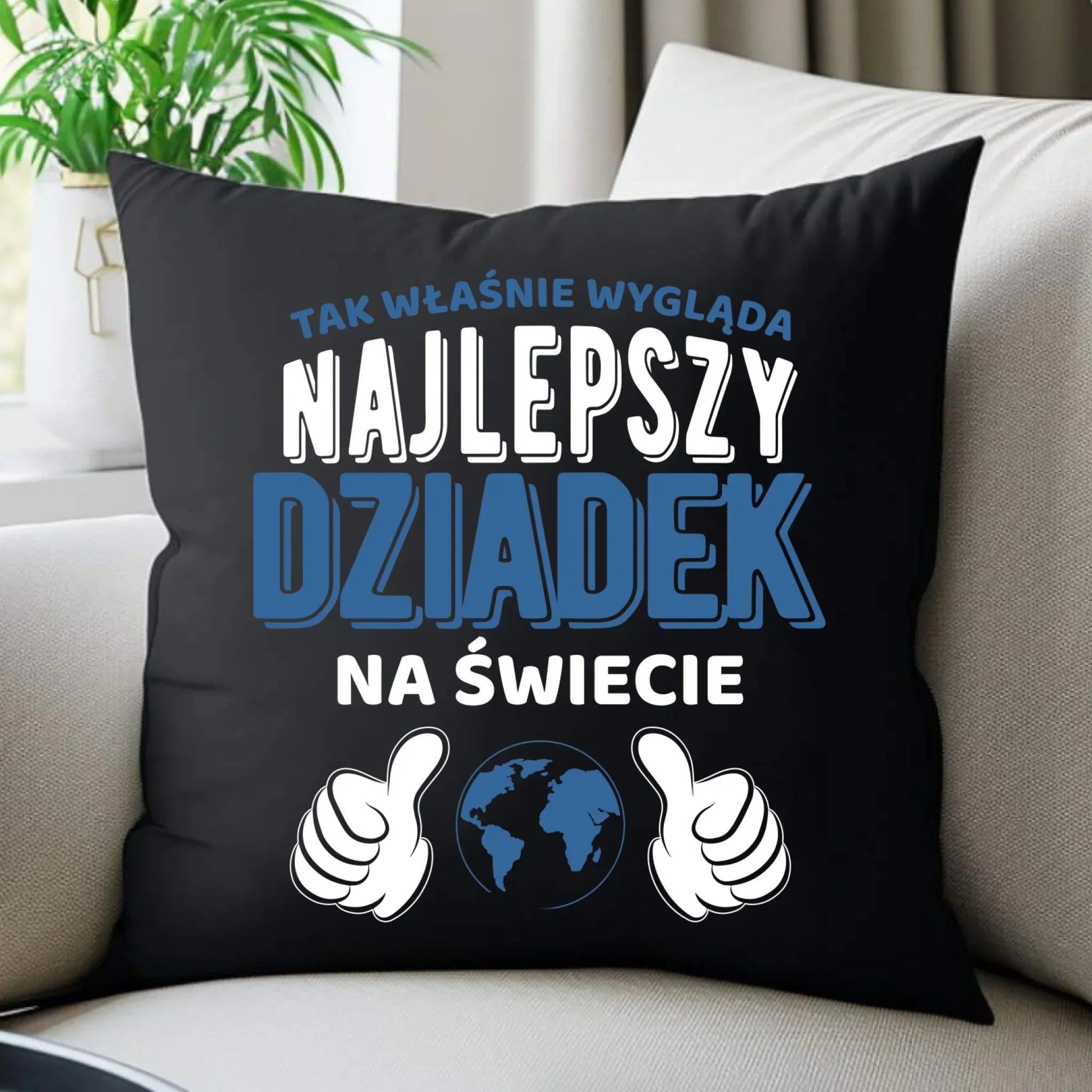 Poduszka dekoracyjna dla dziadka - Tak wygląda najlepszy dziadek na świecie D24 - StoryCups.pl