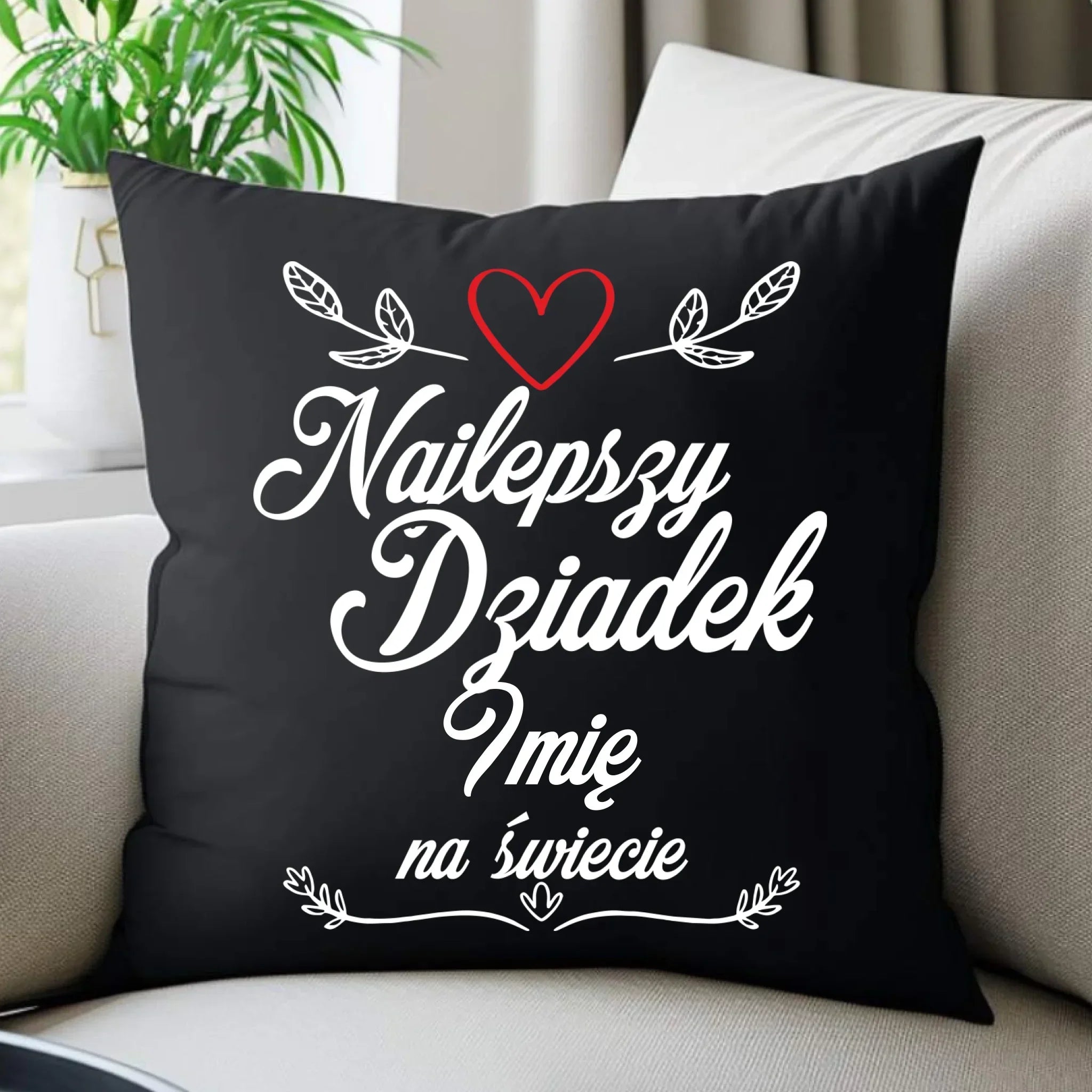 Poduszka dekoracyjna dla dziadka - Najlepszy dziadek na Świecie - personalizowana D12 - StoryCups.pl