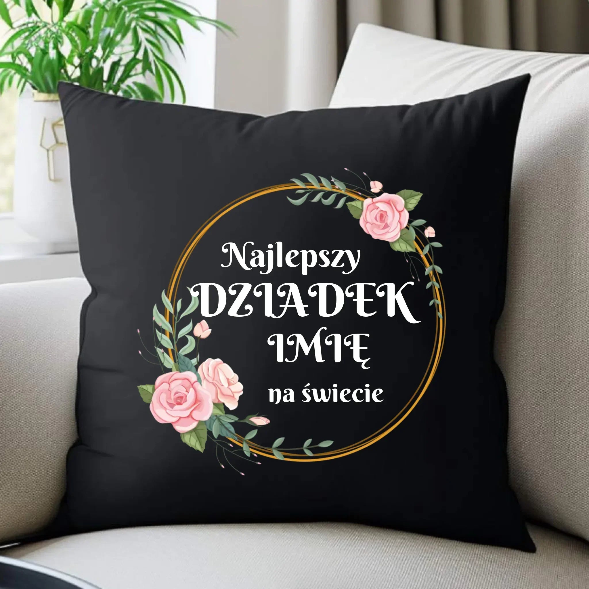 Poduszka dekoracyjna dla dziadka - Najlepszy dziadek na Świecie - personalizowana D04 - StoryCups.pl