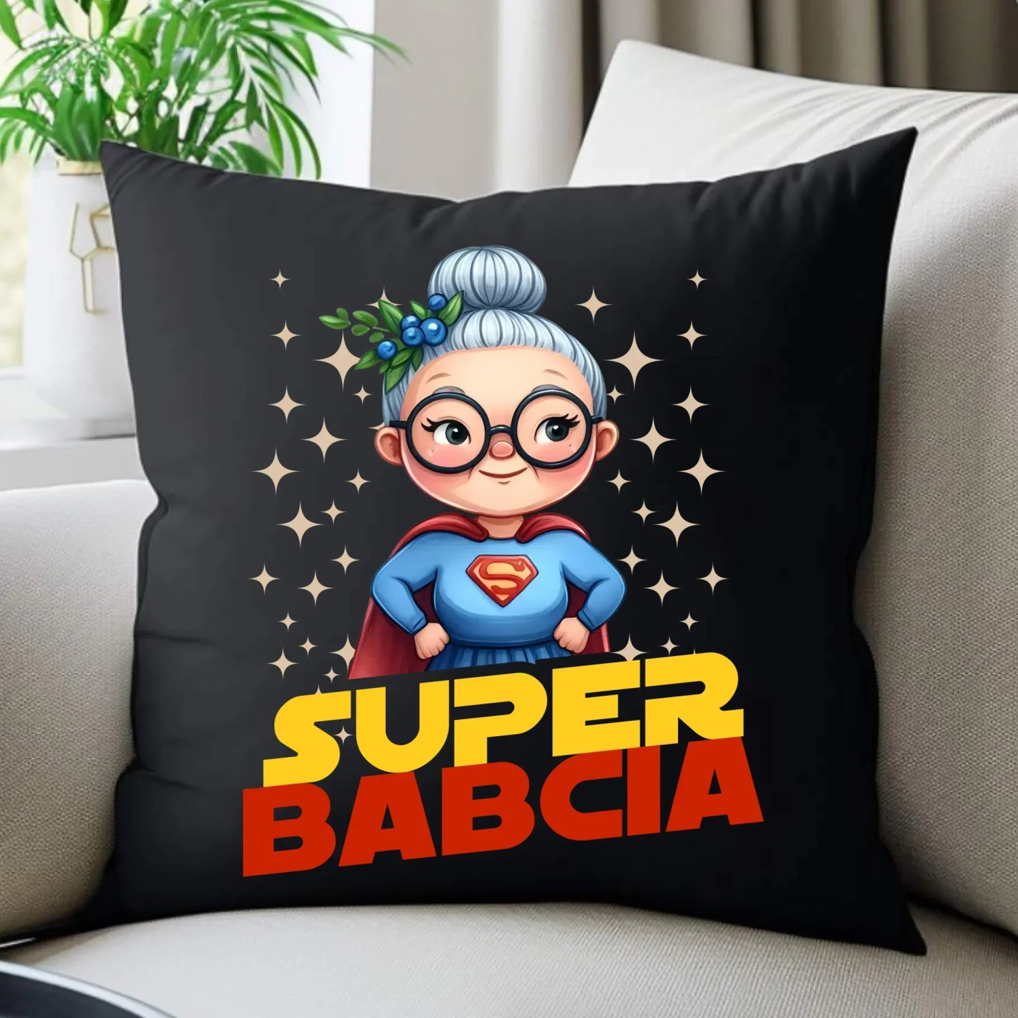 Poduszka dekoracyjna dla babci - Super Babcia B29 - StoryCups.pl