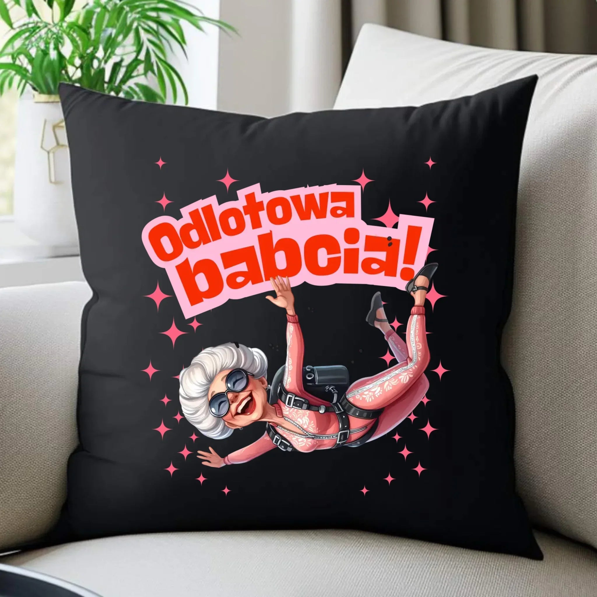 Poduszka dekoracyjna dla babci - Odlotowa babcia B28 - StoryCups.pl