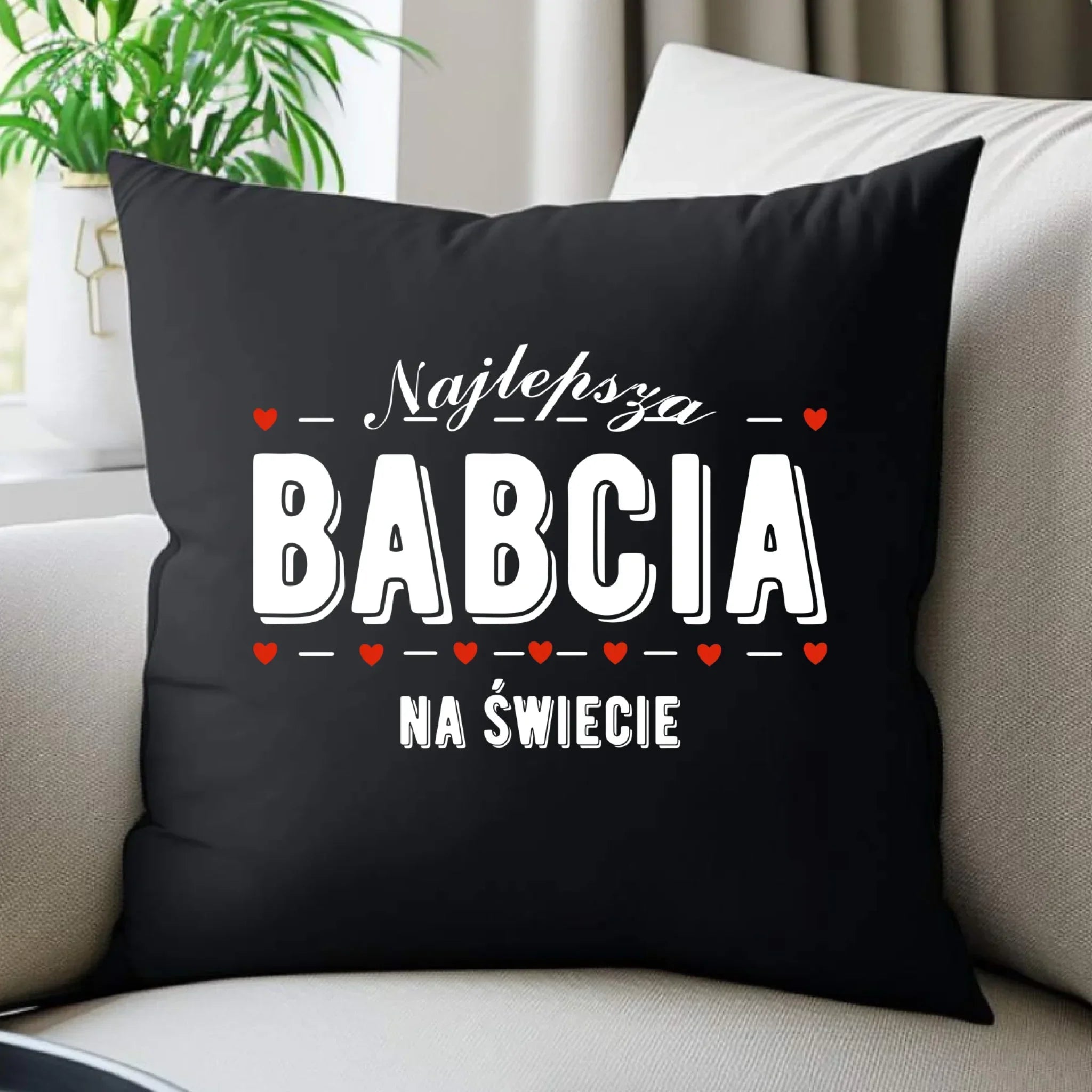 Poduszka dekoracyjna dla babci - Najlepsza babcia na świecie B23 - StoryCups.pl