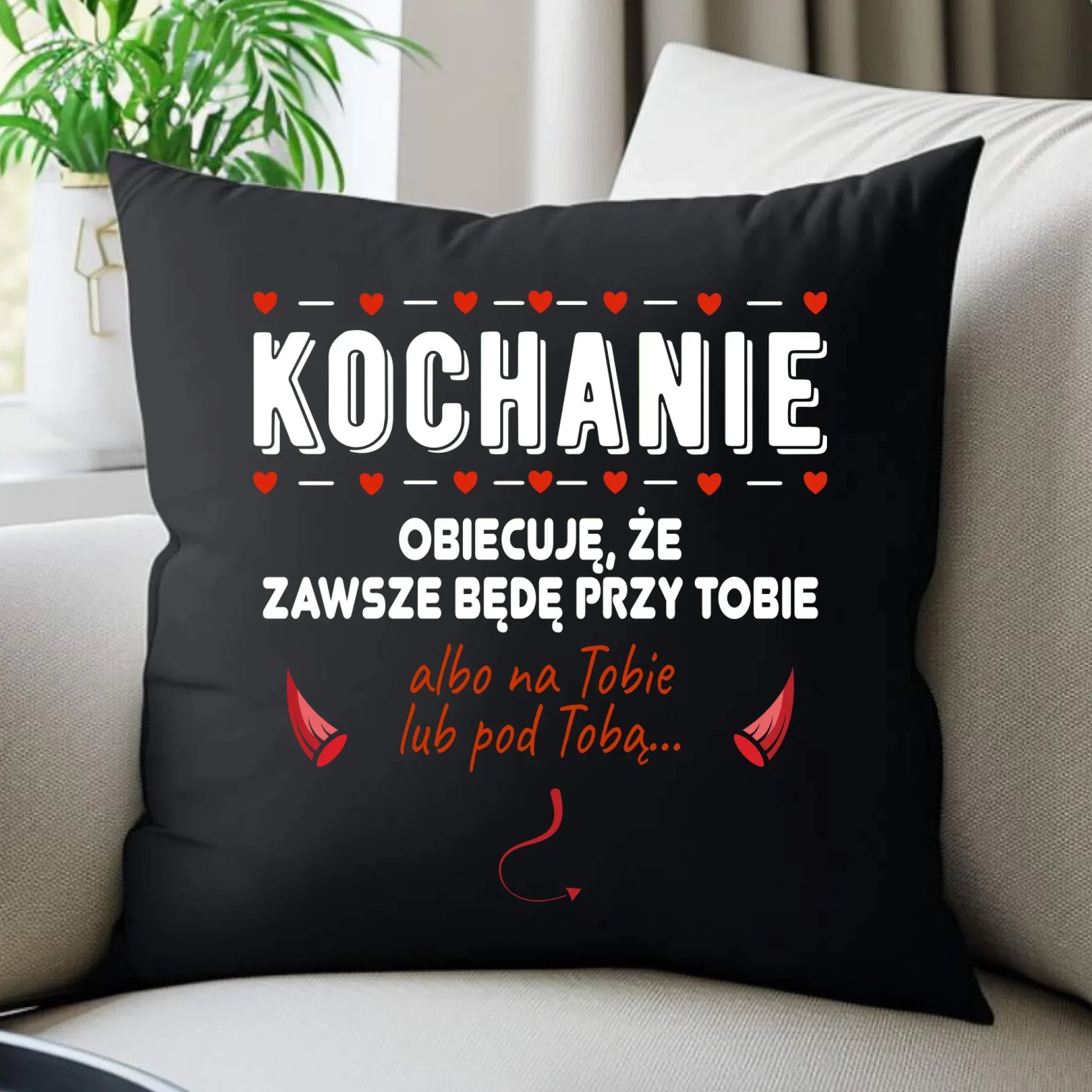 Poduszka dekoracyjna dla par - Obiecuję, że zawsze będę przy Tobie W50 - StoryCups.pl