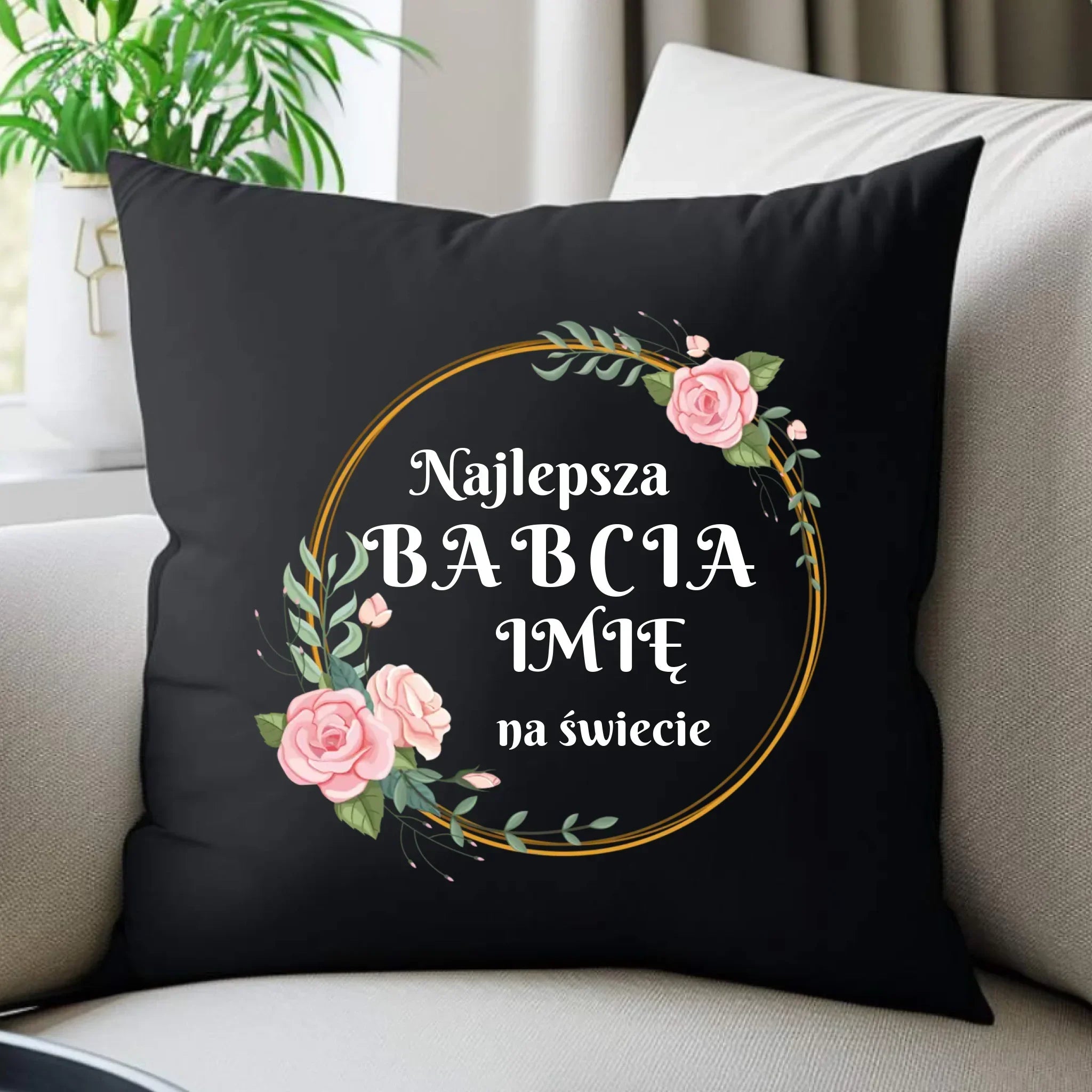 Poduszka dekoracyjna dla babci - Najlepsza babcia na Świecie - personalizowana B04 - StoryCups.pl