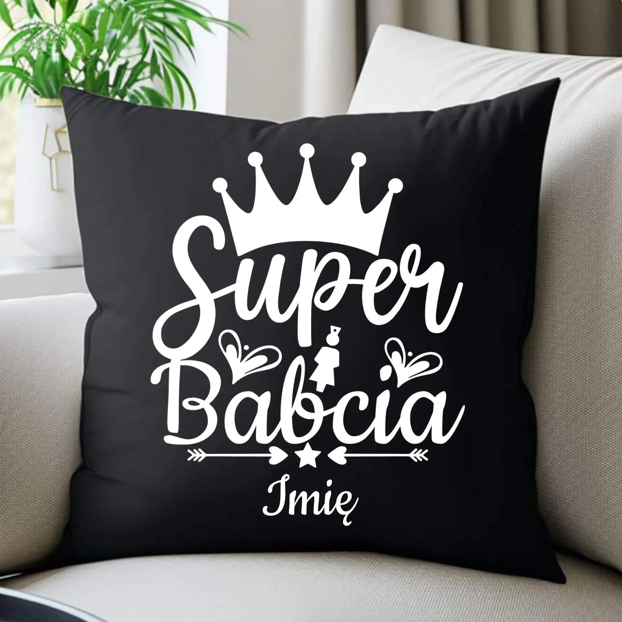 Poduszka dekoracyjna dla babci - Super Babcia - personalizowana B03 - StoryCups.pl