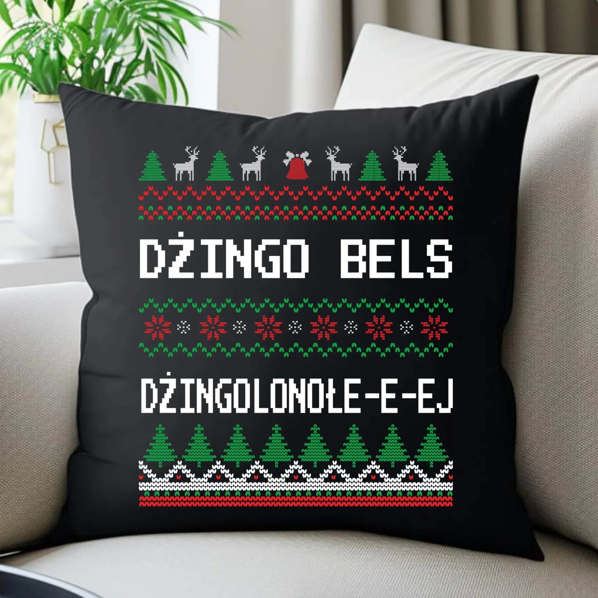 Poduszka dekoracyjna świąteczna - prezent na Święta - Dżingo bels BN11 - StoryCups.pl
