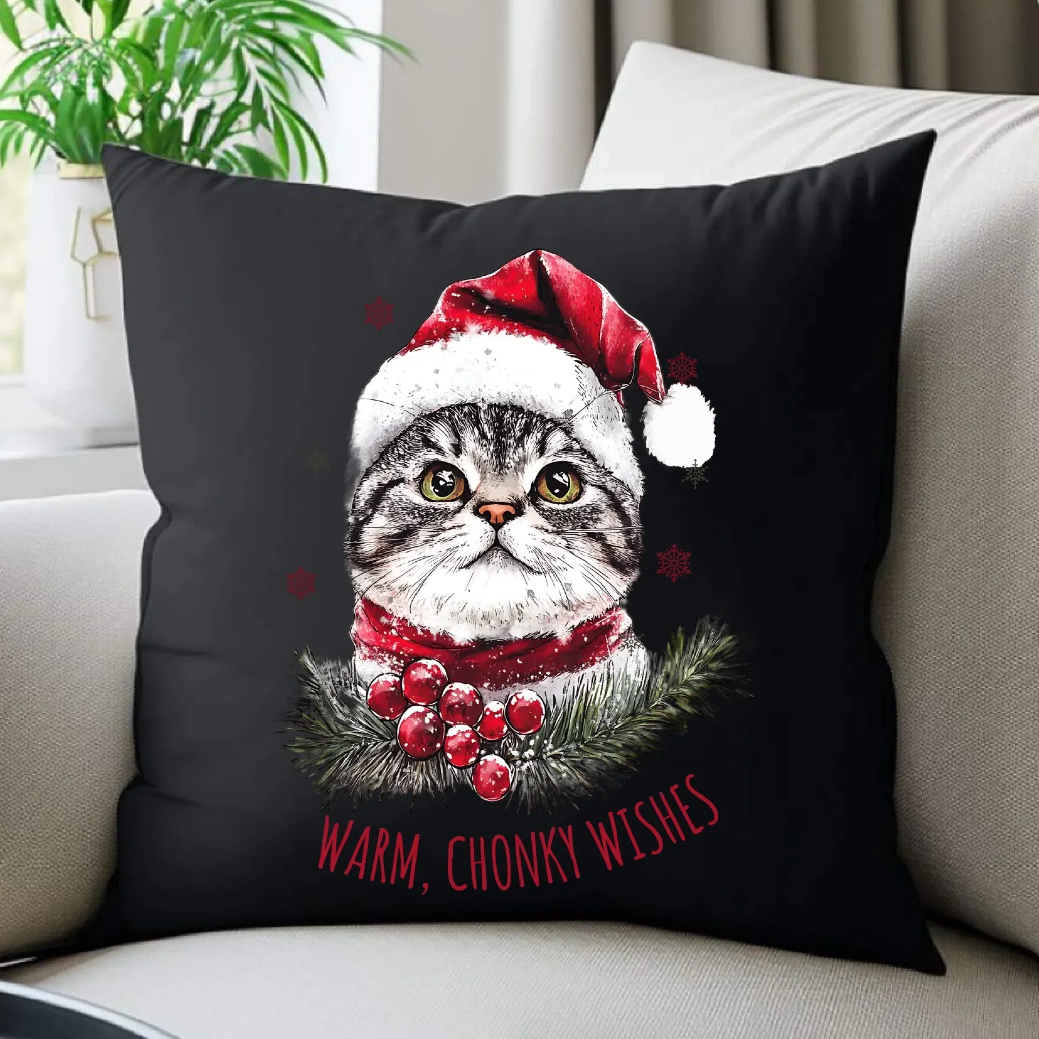 Poduszka dekoracyjna świąteczna - Warm, Chonky Wishes BN36 - StoryCups.pl