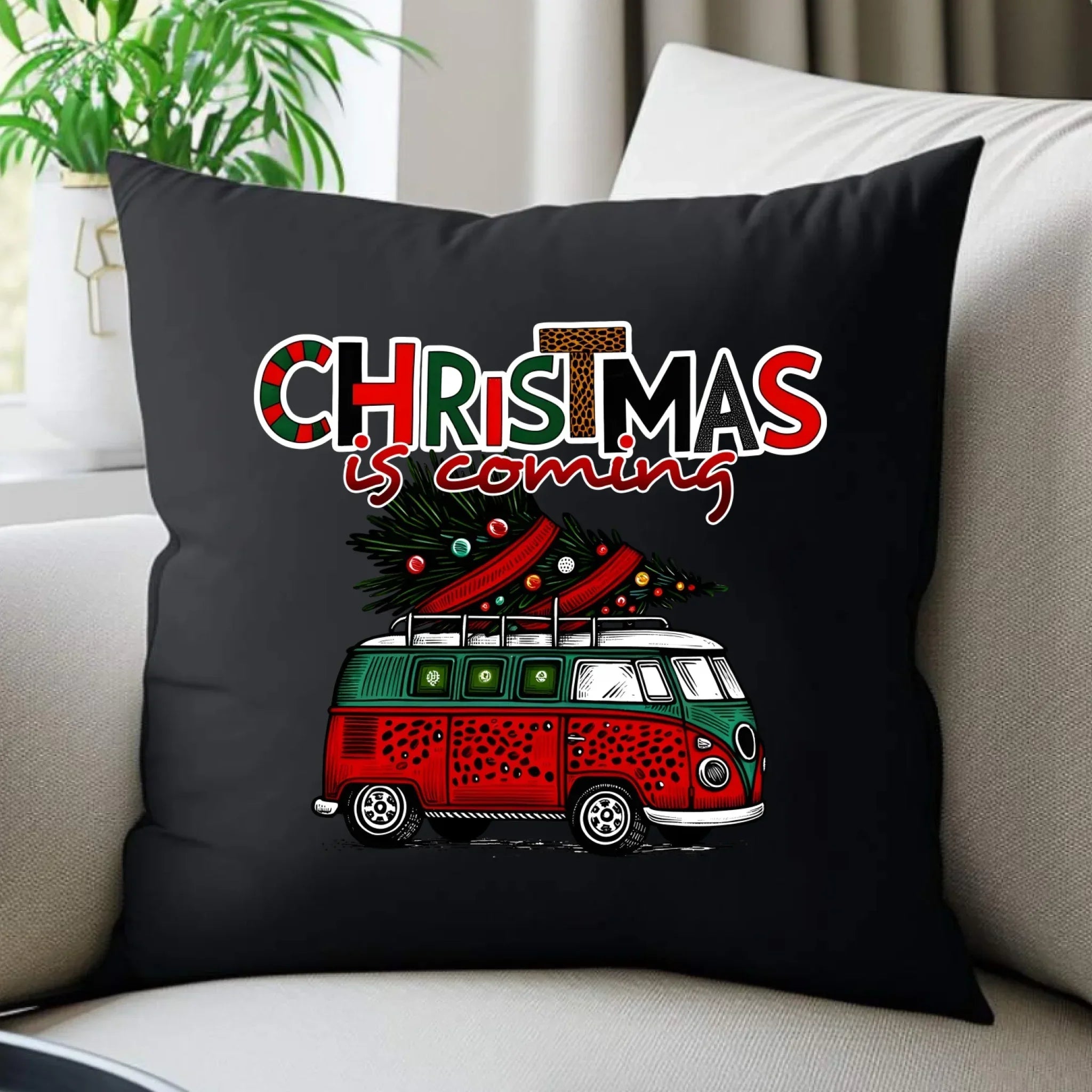 Poduszka dekoracyjna świąteczna - Kamper Christmas is coming BN42 - StoryCups.pl