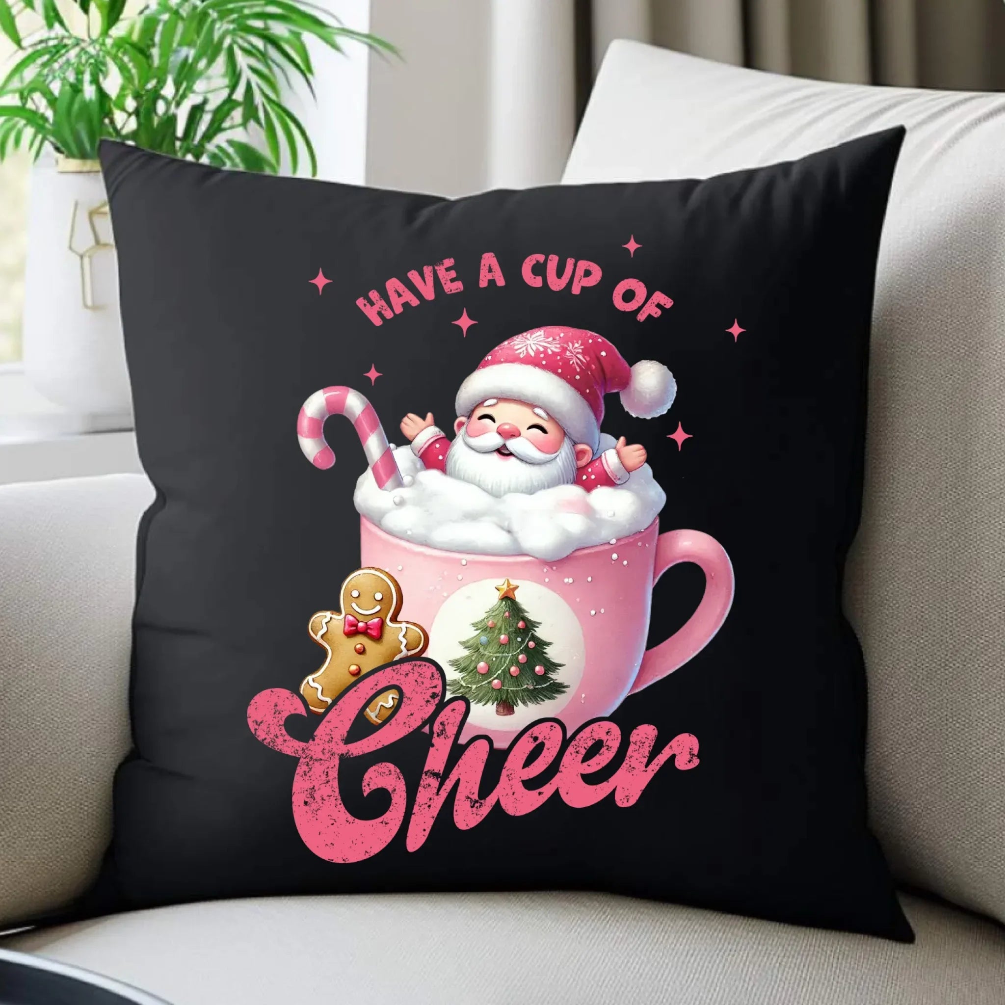 Poduszka dekoracyjna świąteczna - Have a cup of cheer BN53 - StoryCups.pl
