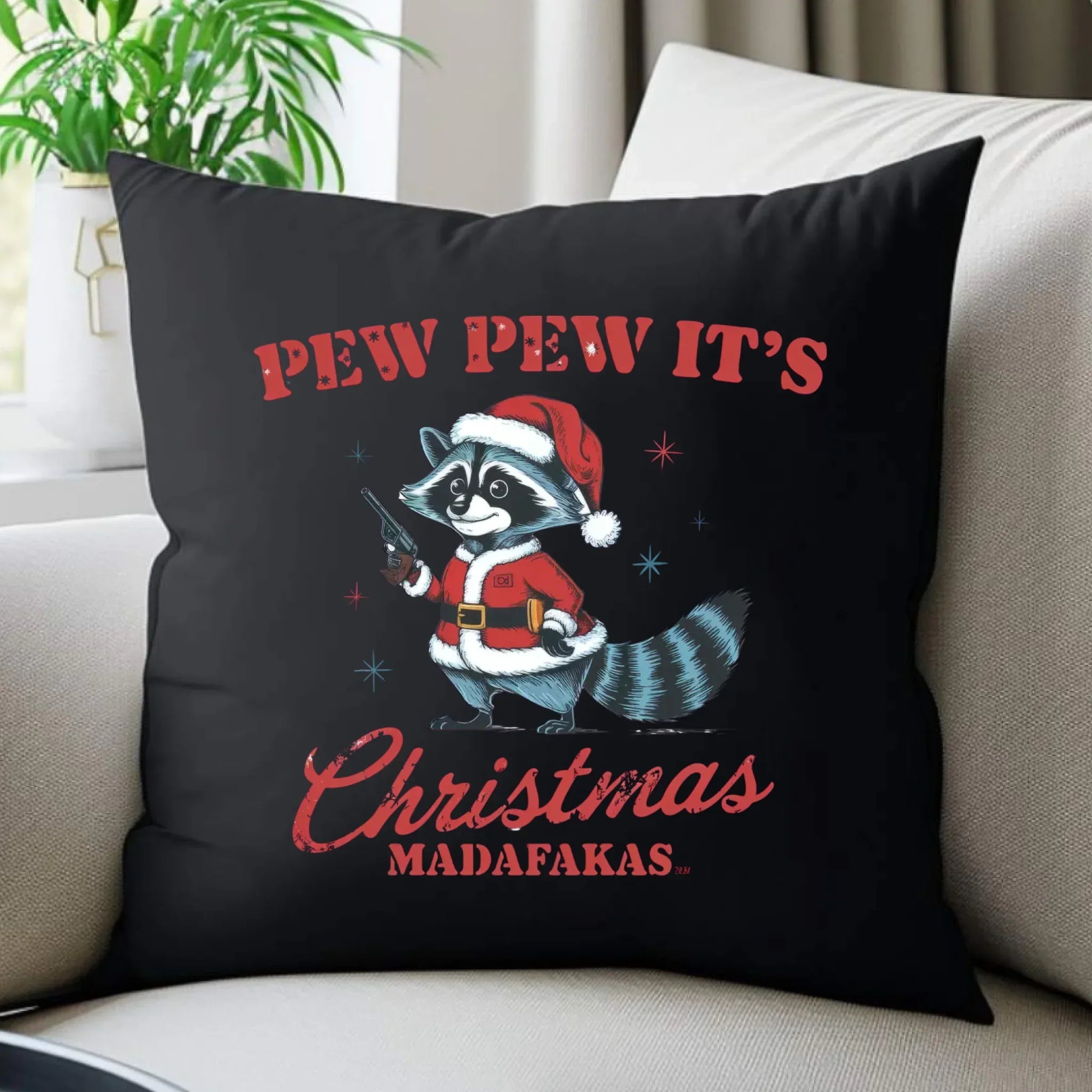 Poduszka dekoracyjna świąteczna - Pew pew it's Christmas BN60 - StoryCups.pl