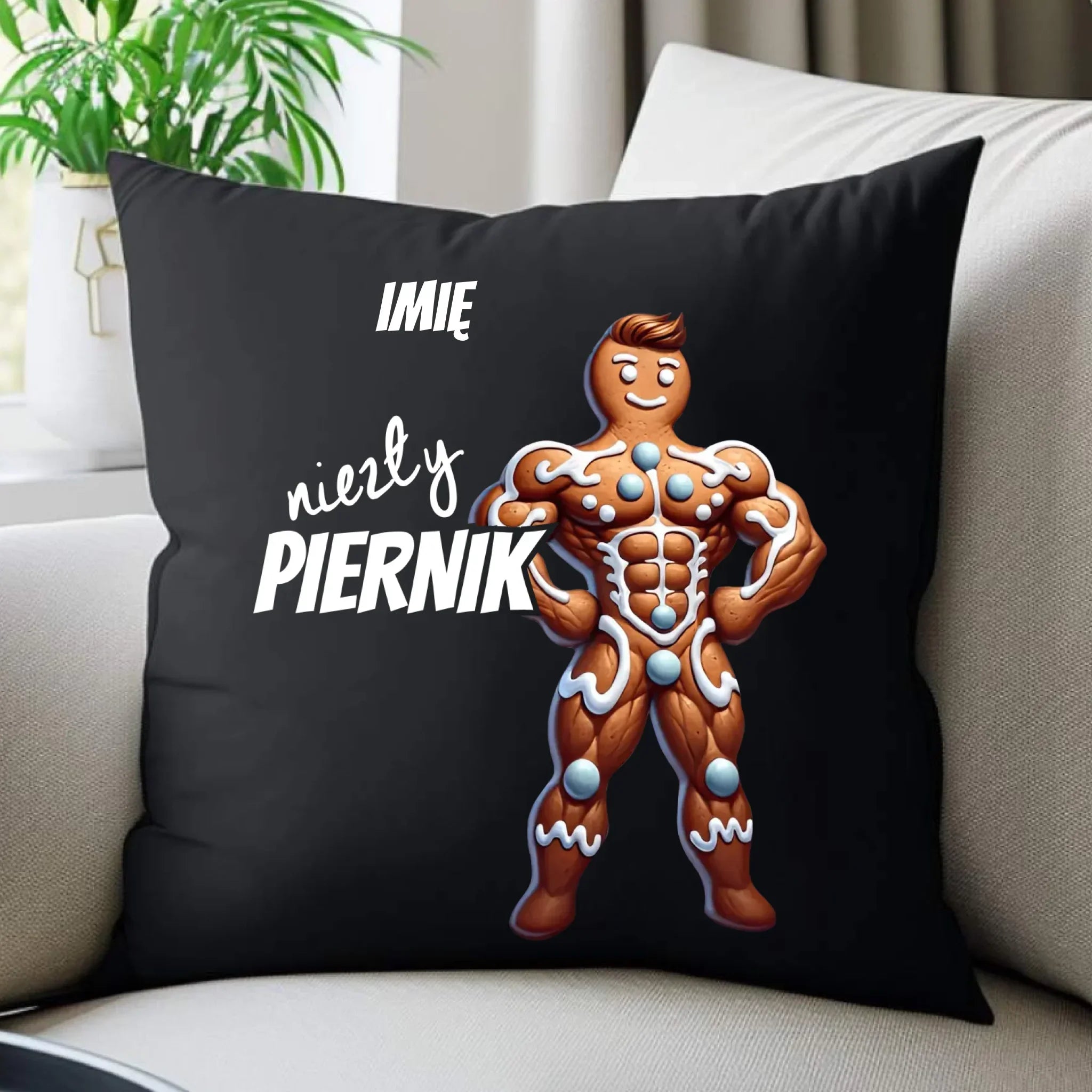 Poduszka dekoracyjna świąteczna - Niezły piernik - personalizowana BN24 - StoryCups.pl