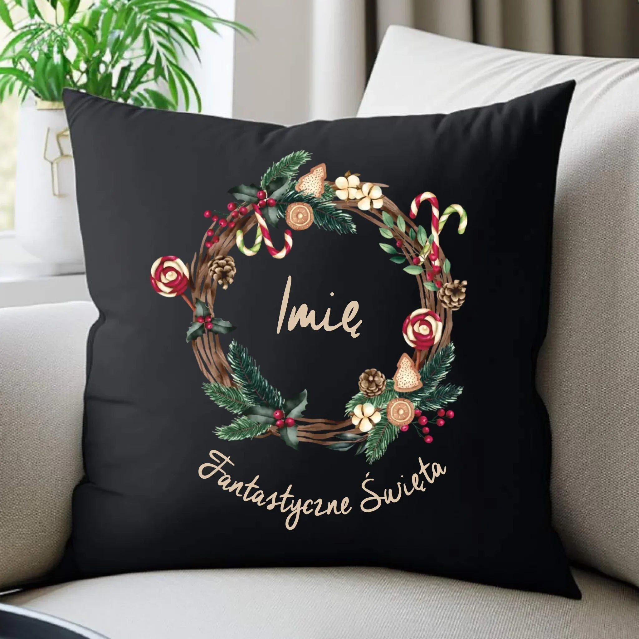 Poduszka dekoracyjna świąteczna - Fantastyczne Święta - personalizowana BN14 - StoryCups.pl