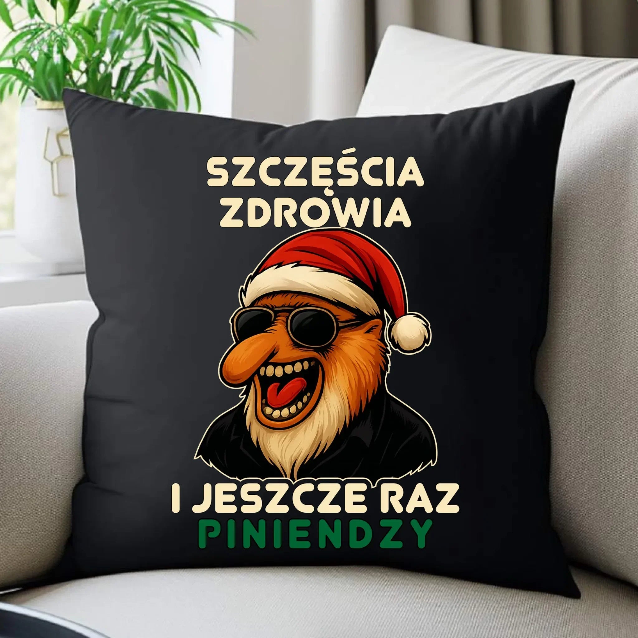 Poduszka dekoracyjna świąteczna - Janusz Nosacz - I jeszcze raz piniendzy BN111 - StoryCups.pl