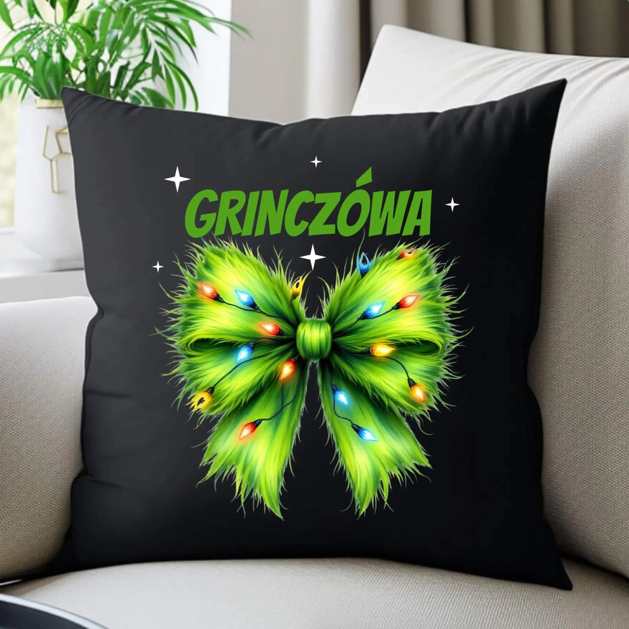 Poduszka dekoracyjna świąteczna - Grinczówa BN114 - StoryCups.pl